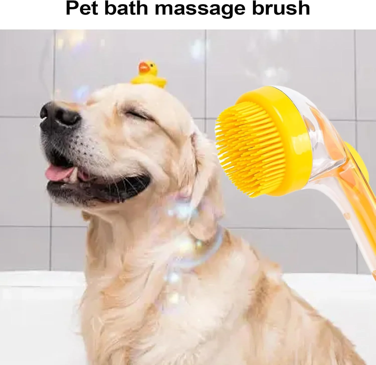اسکرابر سگ برای حمام - اسکرابر حمام سگ برای موهای کوتاه - ابزار ماساژ و تمیز کننده دوش توله سگ با موهای نرم سیلیکونی برای اسپا، خانه، فضای باز و کمپینگ