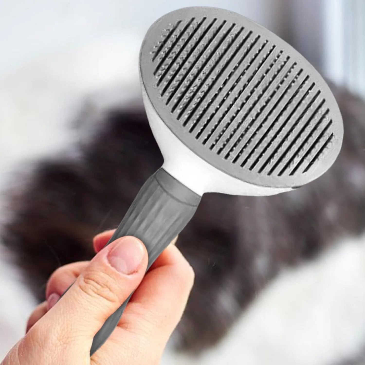 برس ریزش موی گربه | برس تمیز کننده گربه با دکمه رهاسازی، شانه ماساژ حیوانات خانگی برای سگ ها توله سگ ها حمام خانگی مسافرت در فضای باز دوش