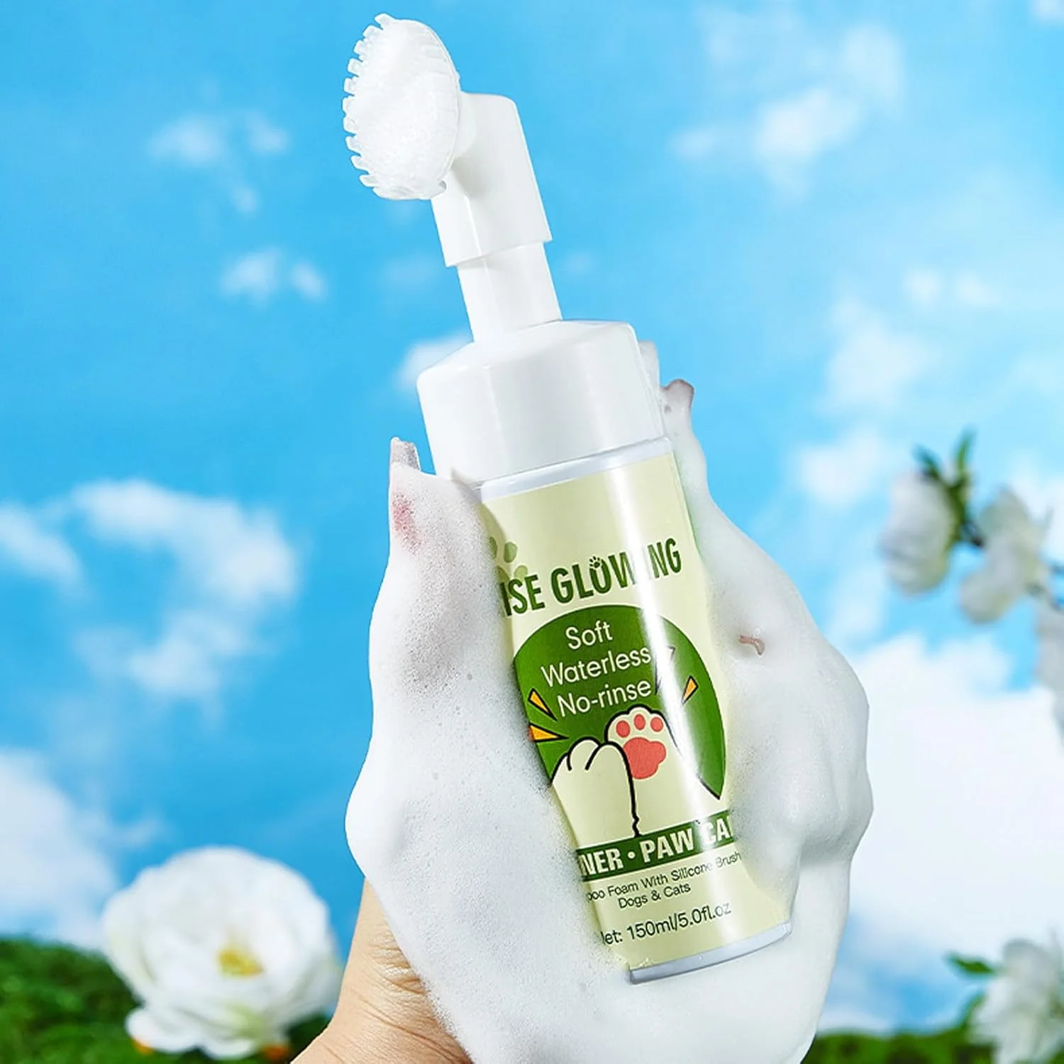 تمیز کننده پای سگ، تمیز کننده فوم مرطوب کننده - شستشوی پنجه سگ - برای مسافرت، حمام کردن، تمیز کردن خانه، نظافت، پیاده روی، روتین روزانه در فضای باز
