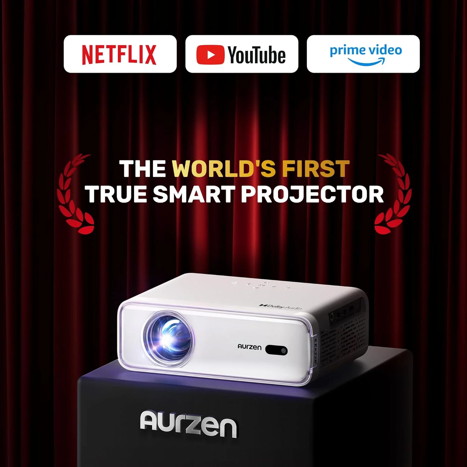 پروژکتور هوشمند Aurzen Eazze D1 با وای فای و بلوتوث، دارای مجوز رسمی نتفلیکس، فوکوس خودکار و کیستون، صدای دالبی، زوم، فیلم 1080P اصلی، پروژکتور کوچک قابل حمل برای فضای باز، سفید پروژکتور هوشمند Aurzen Eazze D1 با وای فای و بلوتوث، دارای مجوز رسمی نتفلیکس، فوکوس خودکار و کیستون، صدای دالبی، زوم، فیلم 1080P اصلی، پروژکتور کوچک قابل حمل برای فضای باز، سفید