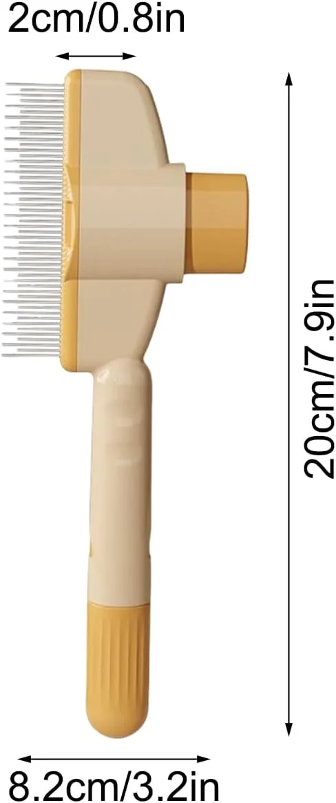 شانه حیوانات خانگی برای سگ و گربه با دندانه های فلزی استیل ضد زنگ کوتاه و بلند، برس نظافت خود تمیز شونده، ماساژ گربه و سگ و تمیز کردن موها شانه حیوانات خانگی برای سگ و گربه با دندانه های فلزی استیل ضد زنگ کوتاه و بلند، برس نظافت خود تمیز شونده، ماساژ گربه و سگ و تمیز کردن موها