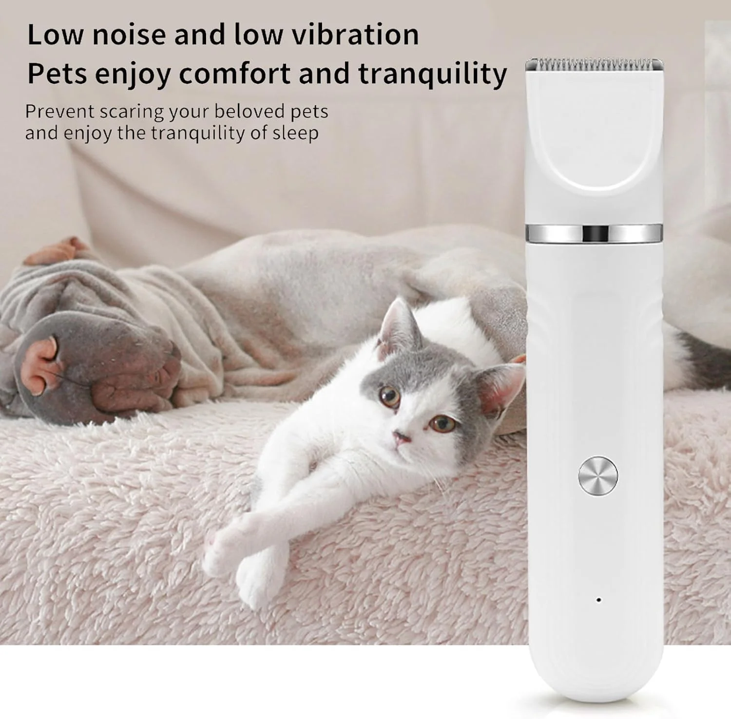 ماشین اصلاح سگ، ماشین اصلاح 4 در 1 - قیچی قابل تنظیم شارژی برای اصلاح موی گربه و توله سگ در خانه