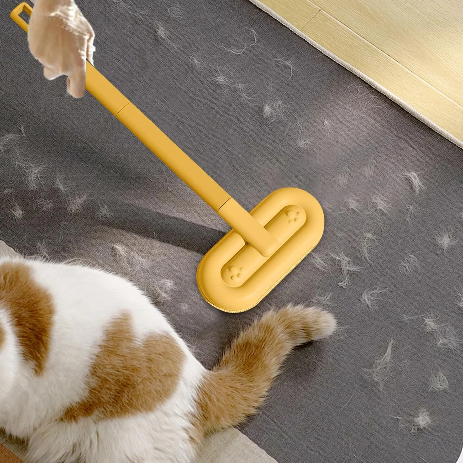 برس موی حیوانات خانگی - برس موی حیوانات خانگی قابل استفاده مجدد - لوازم تمیز کننده دسته بلند قابل استفاده مجدد برای مبلمان آپارتمان، زیرانداز، لباس، فرش، تخت و کاناپه برس موی حیوانات خانگی - برس موی حیوانات خانگی قابل استفاده مجدد - لوازم تمیز کننده دسته بلند قابل استفاده مجدد برای مبلمان آپارتمان، زیرانداز، لباس، فرش، تخت و کاناپه