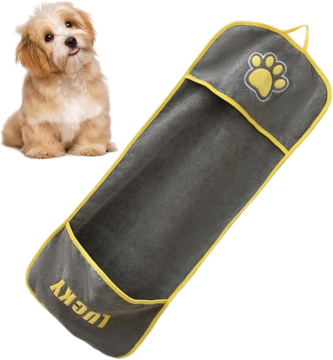 حوله سگ - حوله جاذب سگ با جیب های دستی | لوازم نظافت، حمام کردن و آراستگی سگ، توله سگ، گربه، مناسب برای نژادهای کوچک، متوسط و بزرگ حوله سگ - حوله جاذب سگ با جیب های دستی | لوازم نظافت، حمام کردن و آراستگی سگ، توله سگ، گربه، مناسب برای نژادهای کوچک، متوسط و بزرگ