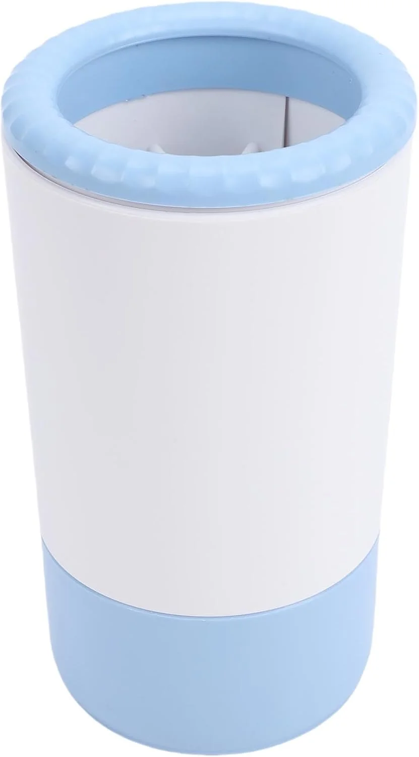 دستگاه شستشوی برقی پای حیوانات خانگی GLOGLOW، فنجان تمیز کننده پنجه اتوماتیک سگ، تمیز کننده قابل حمل پای حیوانات خانگی با باتری لیتیومی داخلی برای استفاده در داخل و خارج از منزل سگ و گربه (آبی)