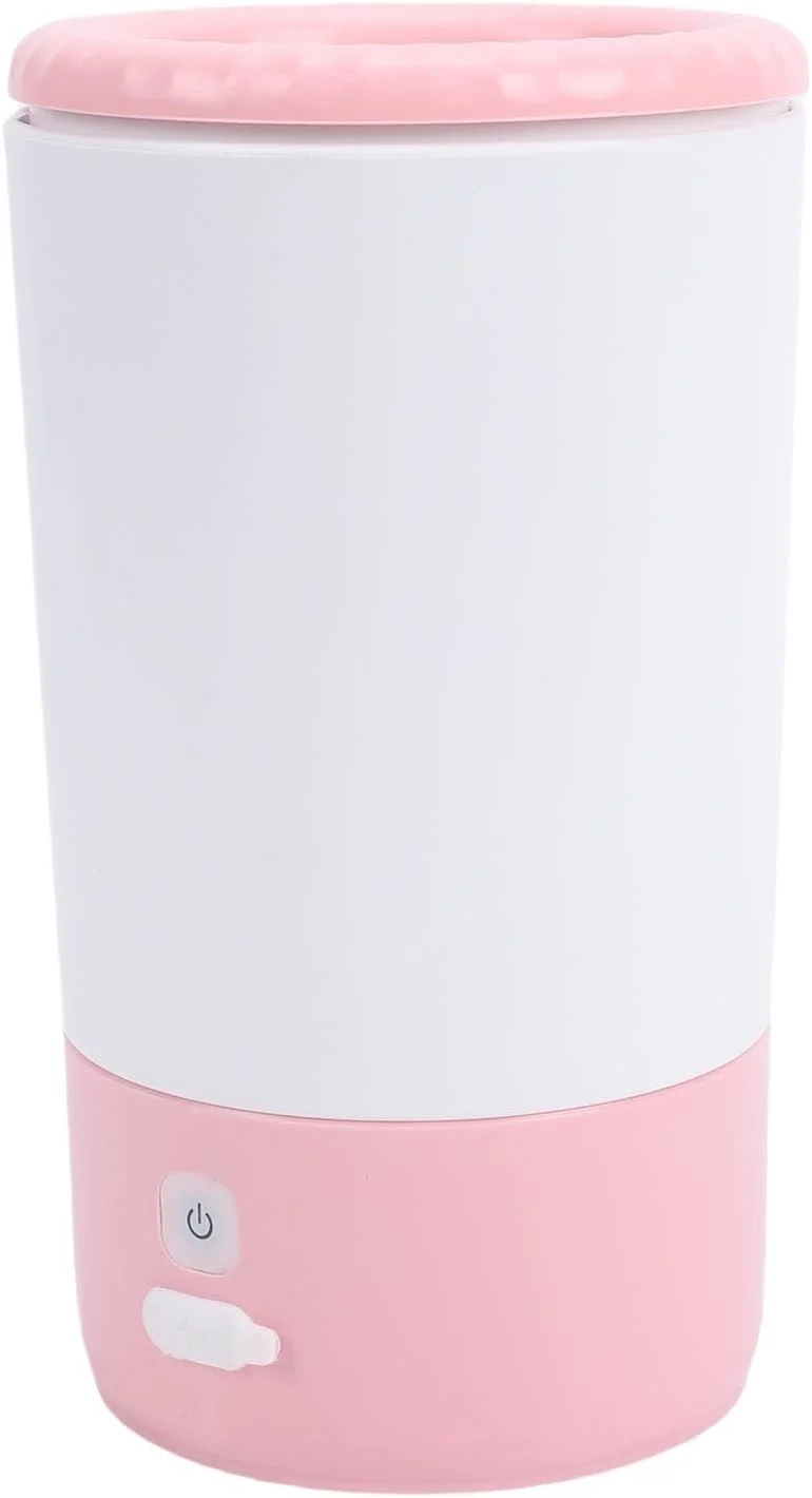 دستگاه تمیز کننده خودکار پنجه سگ، دستگاه شستشوی قابل حمل و شارژ USB با برس های نرم، دستگاه شستشوی پای حیوانات خانگی با استفاده آسان و مقاوم برای سگ ها و گربه های کوچک تا متوسط (صورتی)