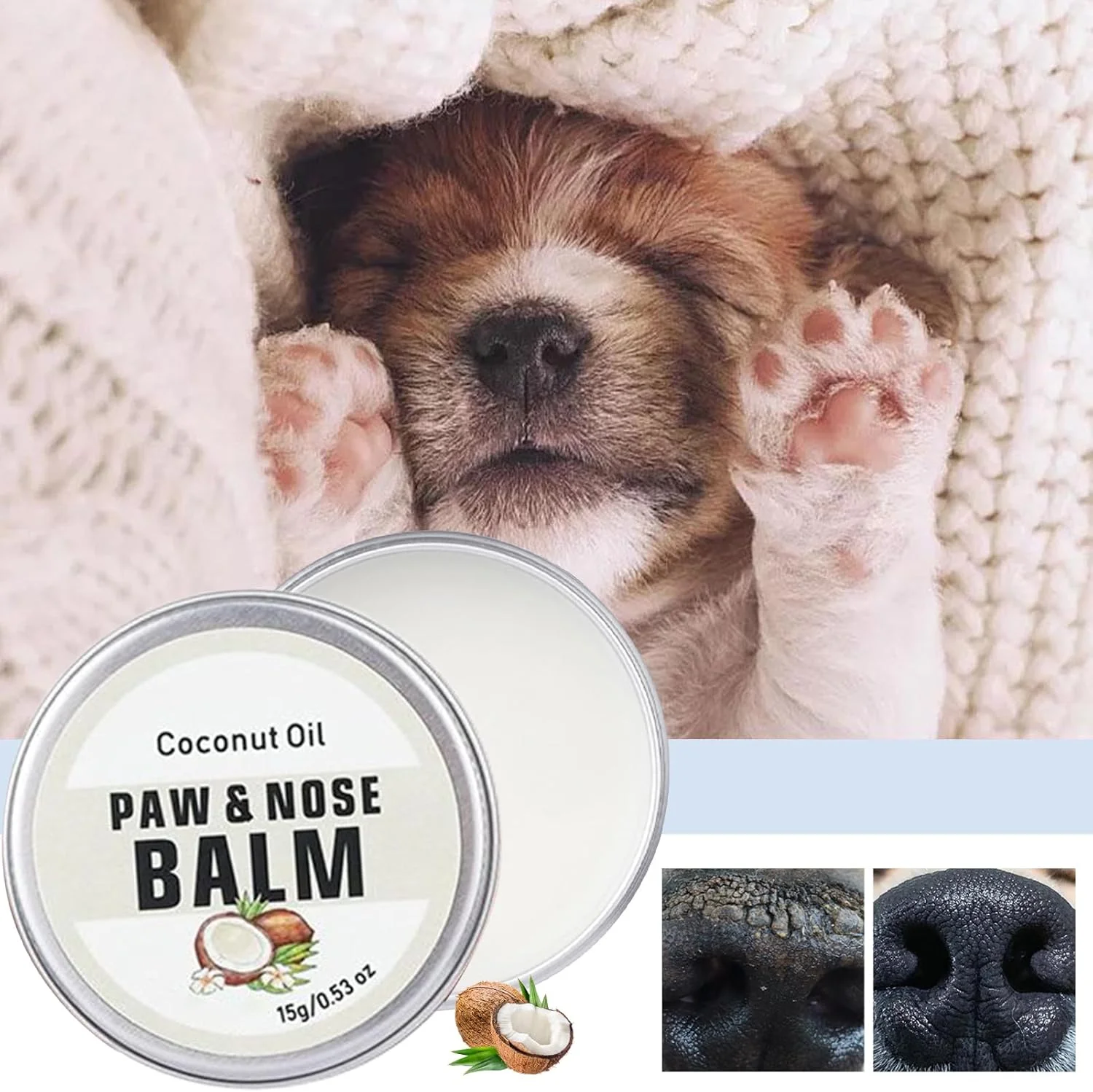 بالم پنجه سگ | تسکین دهنده بینی حیوانات خانگی برای توله سگ - کرم مرطوب کننده و تسکین دهنده پا و بینی حیوانات خانگی برای رفع خشکی و ناراحتی و آبرسانی به پدهای پنجه توله سگ بالم پنجه سگ | تسکین دهنده بینی حیوانات خانگی برای توله سگ - کرم مرطوب کننده و تسکین دهنده پا و بینی حیوانات خانگی برای رفع خشکی و ناراحتی و آبرسانی به پدهای پنجه توله سگ