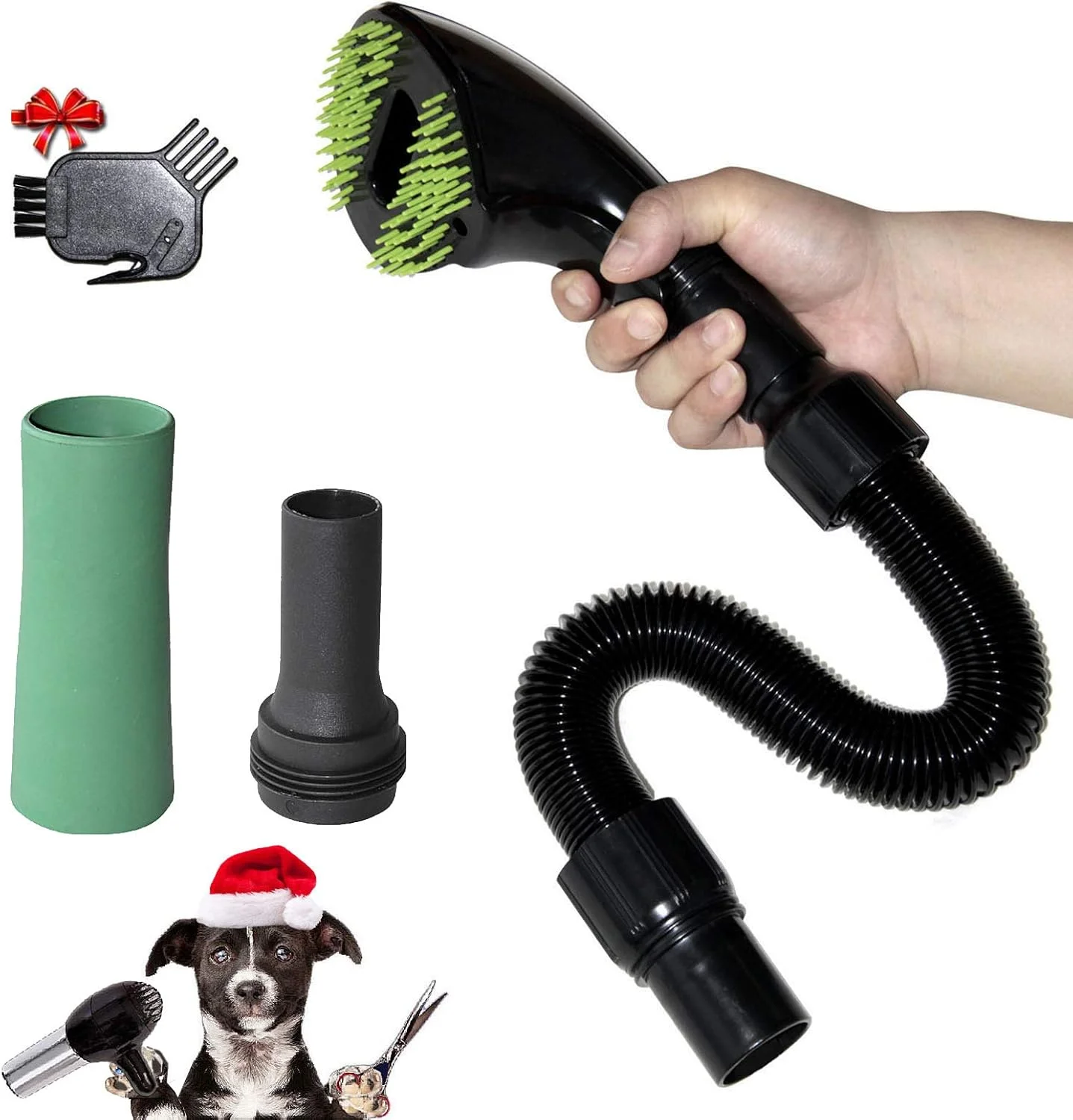 برس نظافت و مکش موی حیوانات خانگی جی فارست، ابزار حذف موهای زائد سگ و گربه (مشکی)