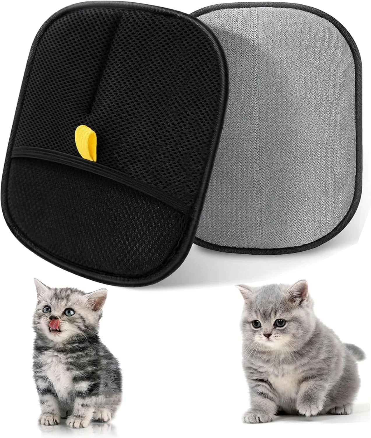 ابزار موبر حیوانات خانگی GERUI، بسته 2 عددی، دستکش های استاتیک قابل استفاده مجدد برای گربه و سگ، موزدایی موثر، برجستگی های لاستیکی نرم و سطح مشبک، راحت، برای تمیز کردن موی حیوانات خانگی