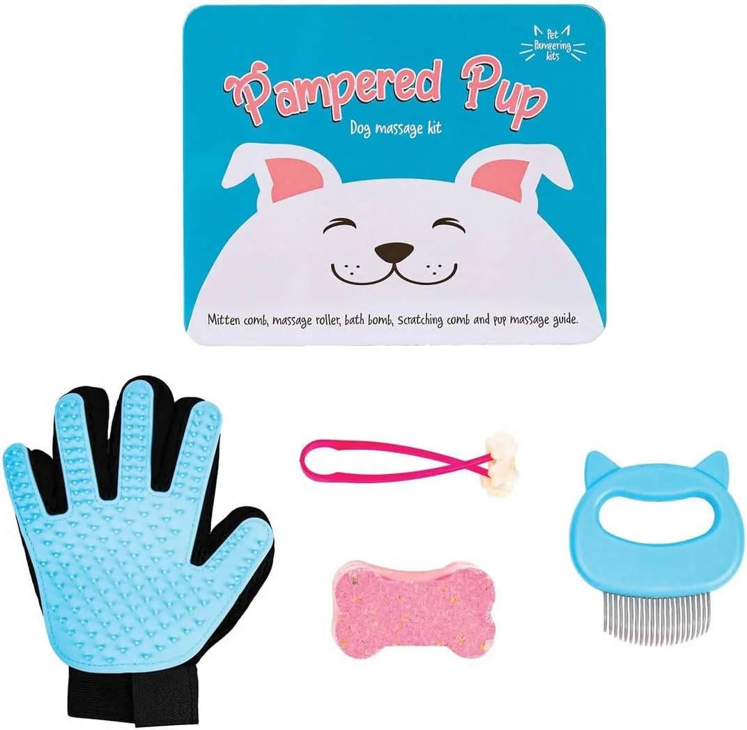 کیت ماساژ سگ Gift Republic Pampered Pup - سگ خود را نوازش کنید و لحظه ای آرامش و آسایش را برای او فراهم کنید.