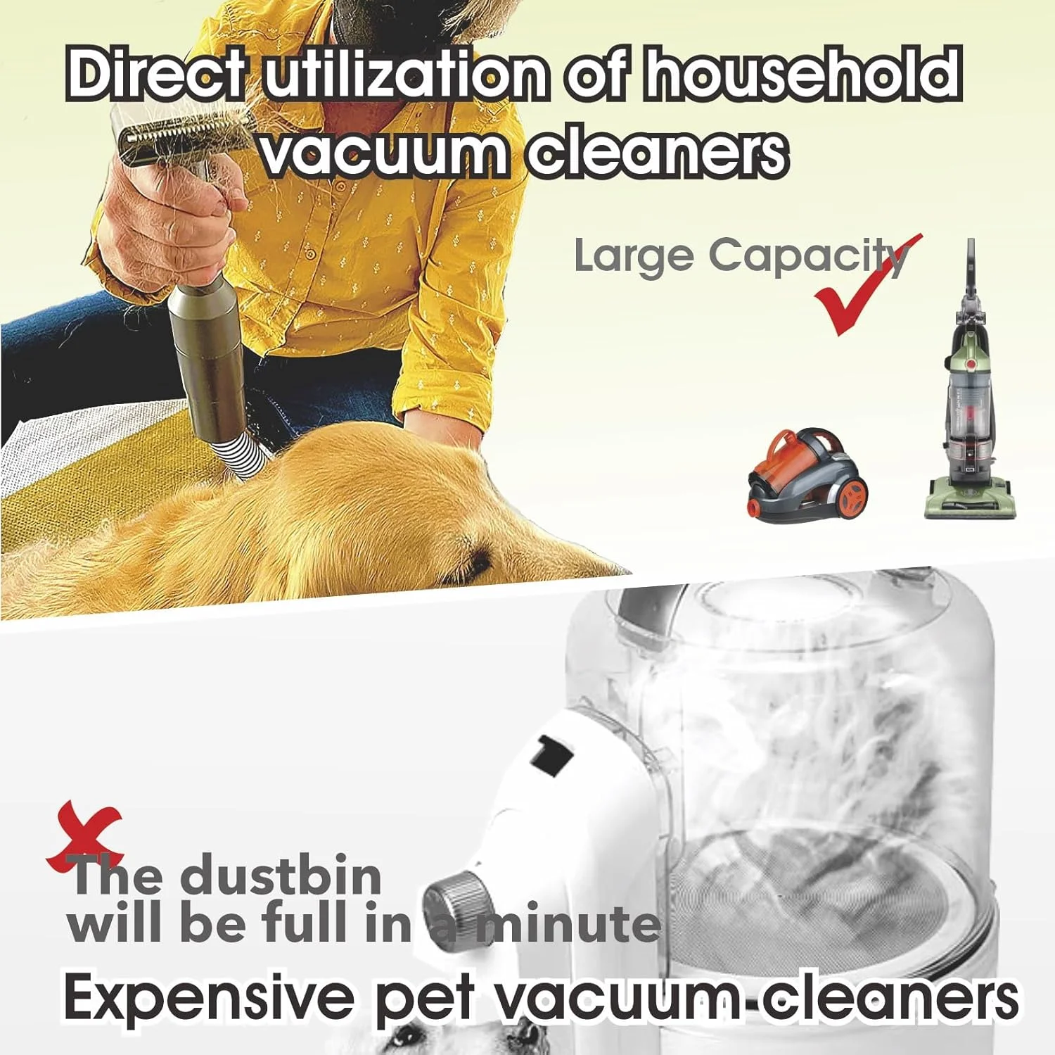 برس نظافت و مکش موی حیوانات خانگی جی فارست، شانه مو، ابزار ریزش مو برای سگ ها و گربه ها