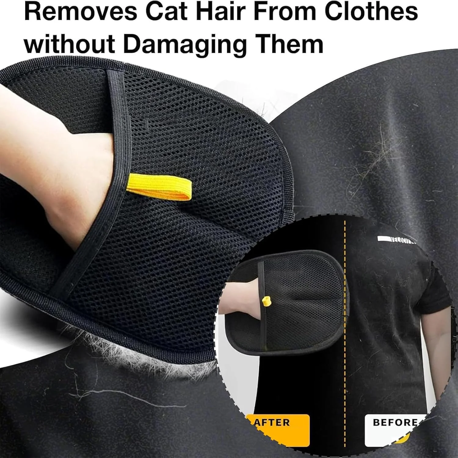 ابزار موبر حیوانات خانگی GERUI، بسته 2 عددی، دستکش های استاتیک قابل استفاده مجدد برای گربه و سگ، موزدایی موثر، برجستگی های لاستیکی نرم و سطح مشبک، راحت، برای تمیز کردن موی حیوانات خانگی