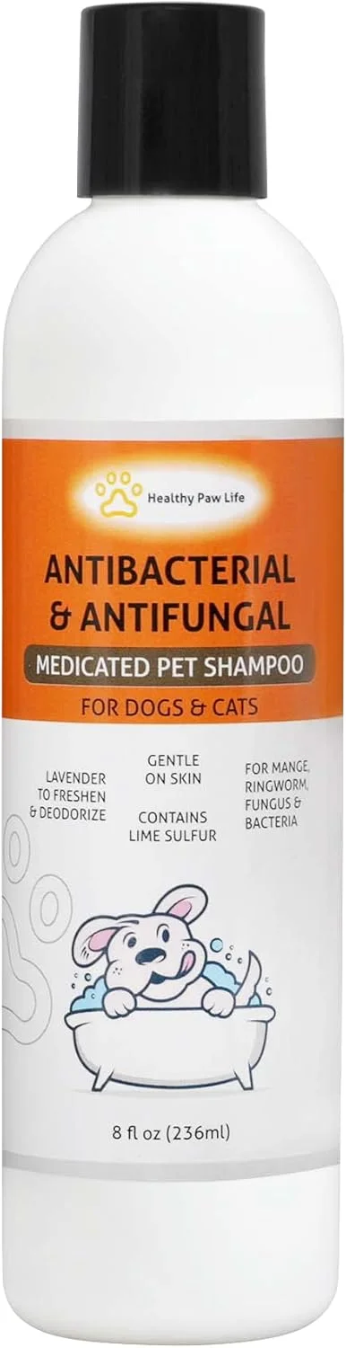 شامپو گوگرد سگ و گربه هلثی پا لایف کلاسیک - محلول مراقبت از حیوانات خانگی و دامپزشکی برای پوست های خارش دار و خشک - ایمن برای سگ، گربه، توله سگ، بچه گربه، اسب