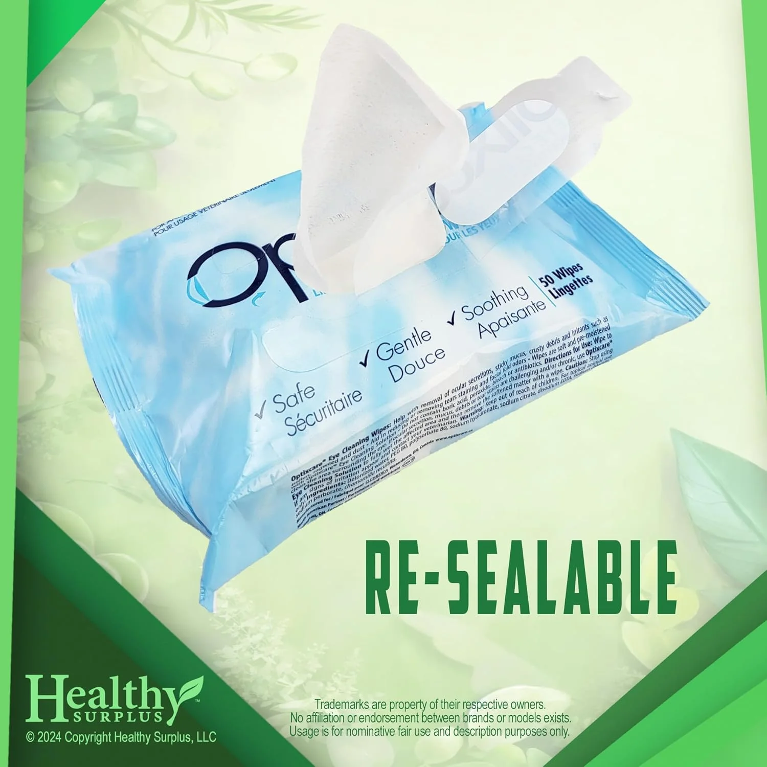 دستمال مرطوب پاک کننده چشم سگ و گربه هلثی سرپلاس Optixcare بسته 2 عددی 50 تایی (100 عدد دستمال در مجموع) دستمال مرطوب پاک کننده چشم سگ و گربه هلثی سرپلاس Optixcare بسته 2 عددی 50 تایی (100 عدد دستمال در مجموع)