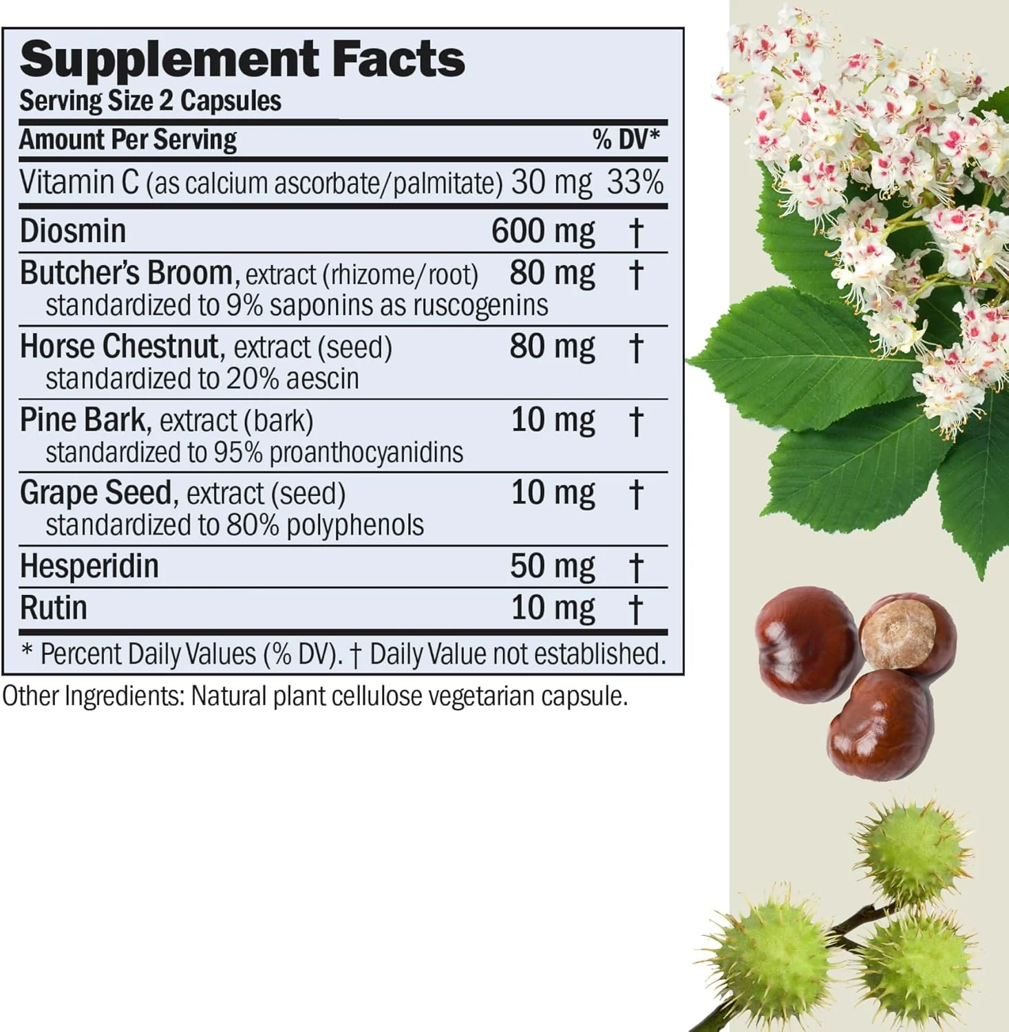 اندرو لِسمن، مکمل گردش خون و پشتیبانی از رگ ها برای پاهای سالم، 30 کپسول - دیوسمین با فعالیت زیستی بالا، عصاره جاروی قصاب، به طور محسوسی تورم و ناراحتی در پاها، مچ پا، ساق پا و ران ها را کاهش می دهد.