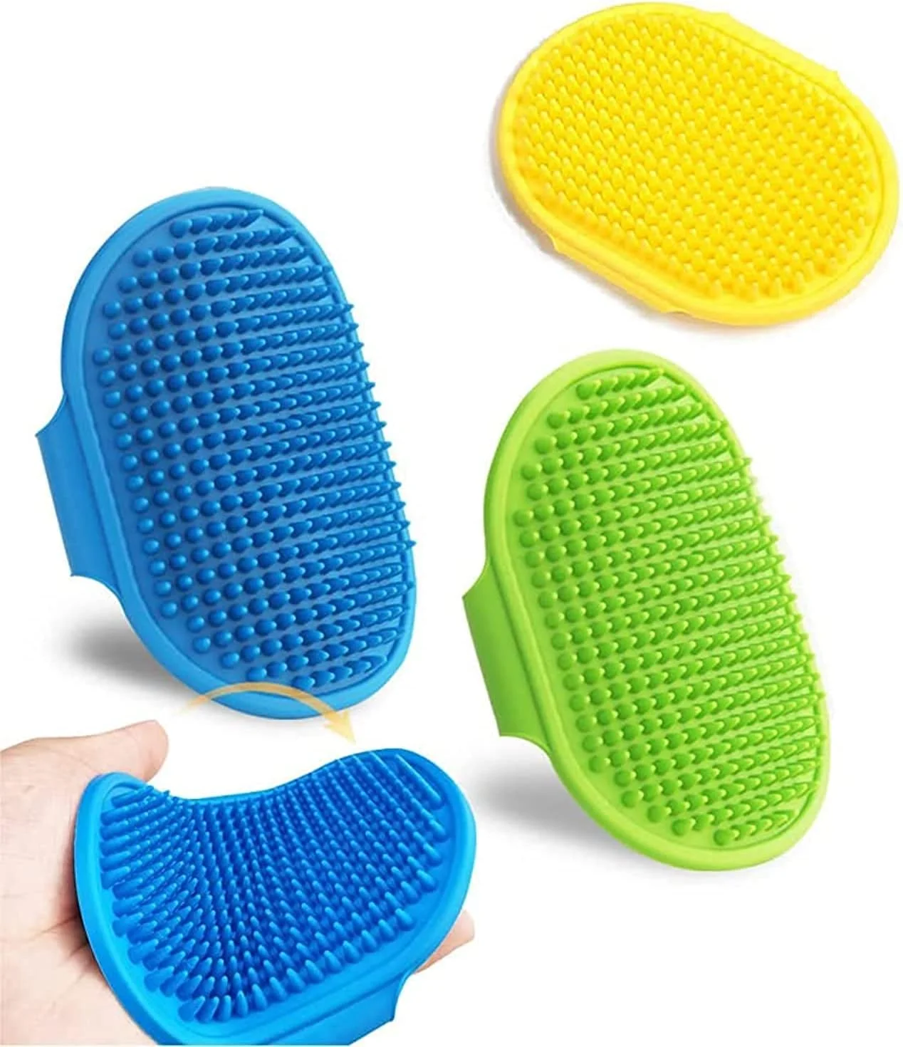 برس حمام سگ Leenwa، بسته 3 عددی، برس شامپو گربه ممتاز، تسکین دهنده برس حمام سگ Leenwa، بسته 3 عددی، برس شامپو گربه ممتاز، تسکین دهنده