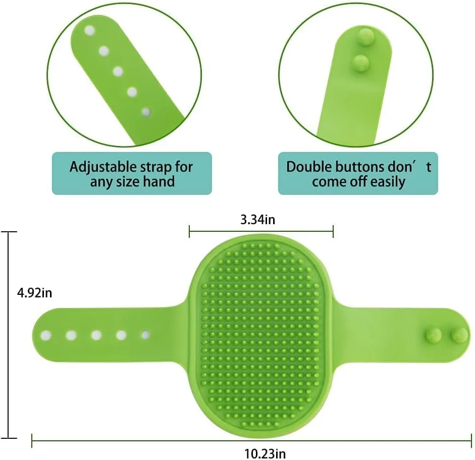 برس حمام سگ Leenwa، بسته 3 عددی، برس شامپو گربه ممتاز، تسکین دهنده