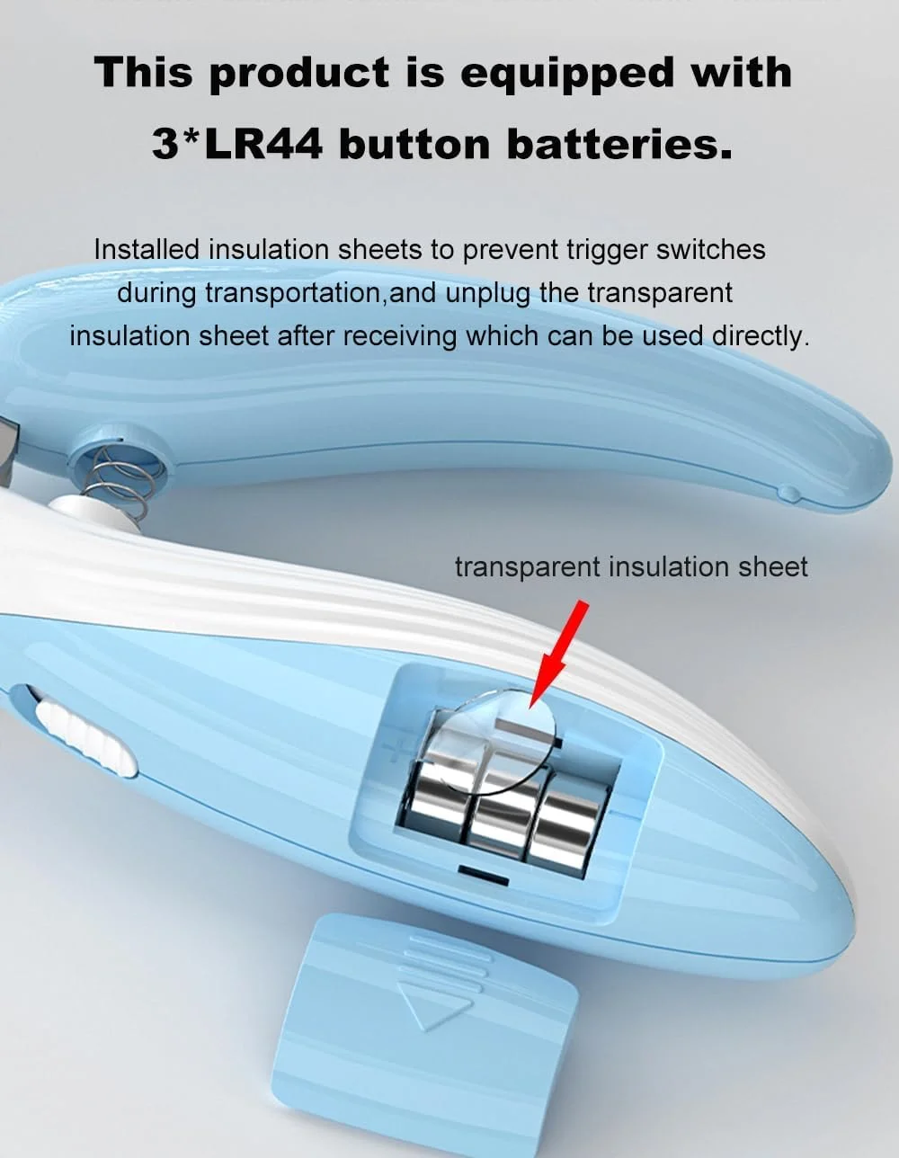ناخن گیر حیوانات خانگی برای سگ، گربه و خرگوش با چراغ LED - ناخن گیر ایمن با تیغه های تیز، ناخن های حیوانات خانگی را روشن می کند و خط خونی را به سرعت تشخیص می دهد، ارگونومیک، بدون شکافتن، استفاده آسان (آبی)