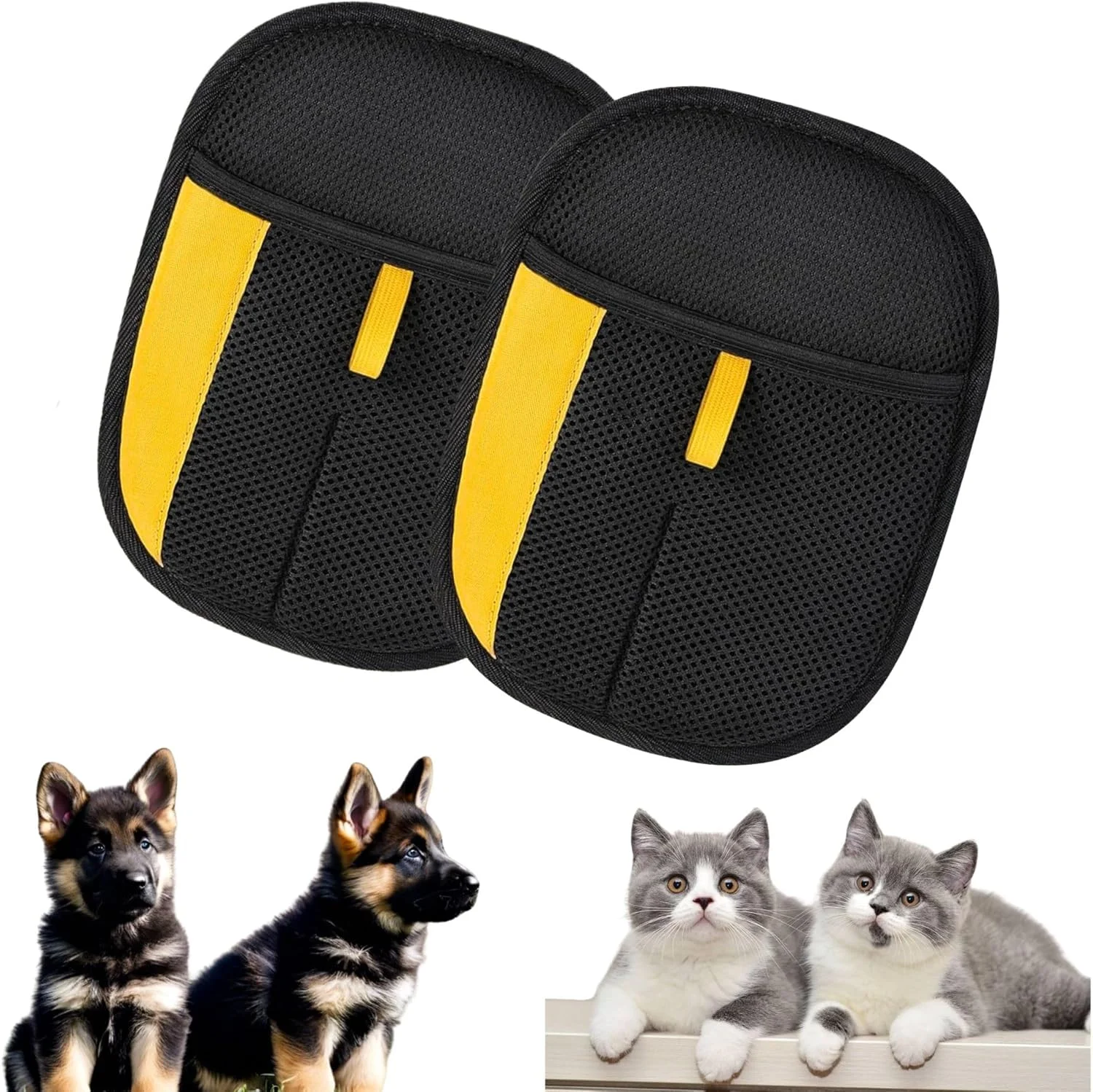 دستکش جادویی موی حیوانات خانگی، مناسب سگ و گربه (2 عدد)، دستکش الکترواستاتیک قابل استفاده مجدد، مناسب لباس، مبل، فرش و صندلی ماشین