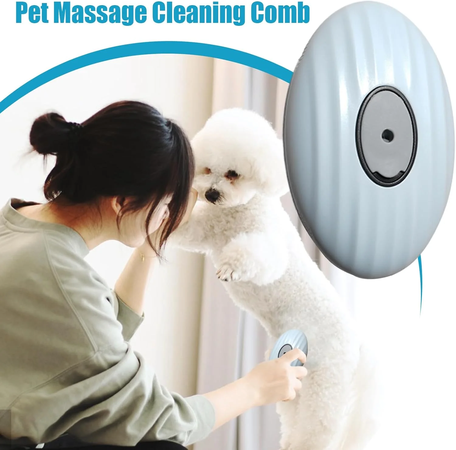 شانه نظافت حیوانات خانگی - برس نظافت موی حیوانات خانگی با قابلیت جدا شدن، برس شانه نرم برای تمیز کردن داخلی توله سگ، نظافت منزل، حمام بچه گربه، حیوانات کوچک شانه نظافت حیوانات خانگی - برس نظافت موی حیوانات خانگی با قابلیت جدا شدن، برس شانه نرم برای تمیز کردن داخلی توله سگ، نظافت منزل، حمام بچه گربه، حیوانات کوچک