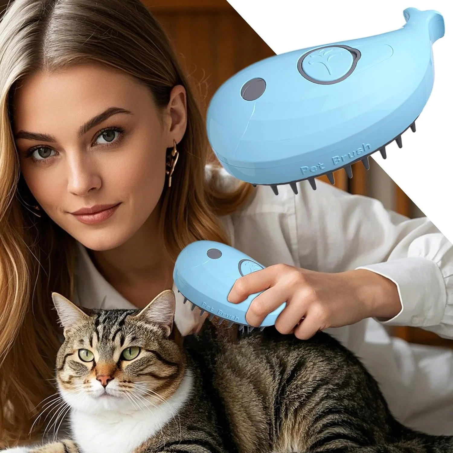 برس آب پاش گربه، برس گربه 4 در 1 برای ریزش مو - شانه نظافت شارژی برای تمیز کردن، مراقبت، ماساژ، حمام و دوش در داخل خانه برس آب پاش گربه، برس گربه 4 در 1 برای ریزش مو - شانه نظافت شارژی برای تمیز کردن، مراقبت، ماساژ، حمام و دوش در داخل خانه