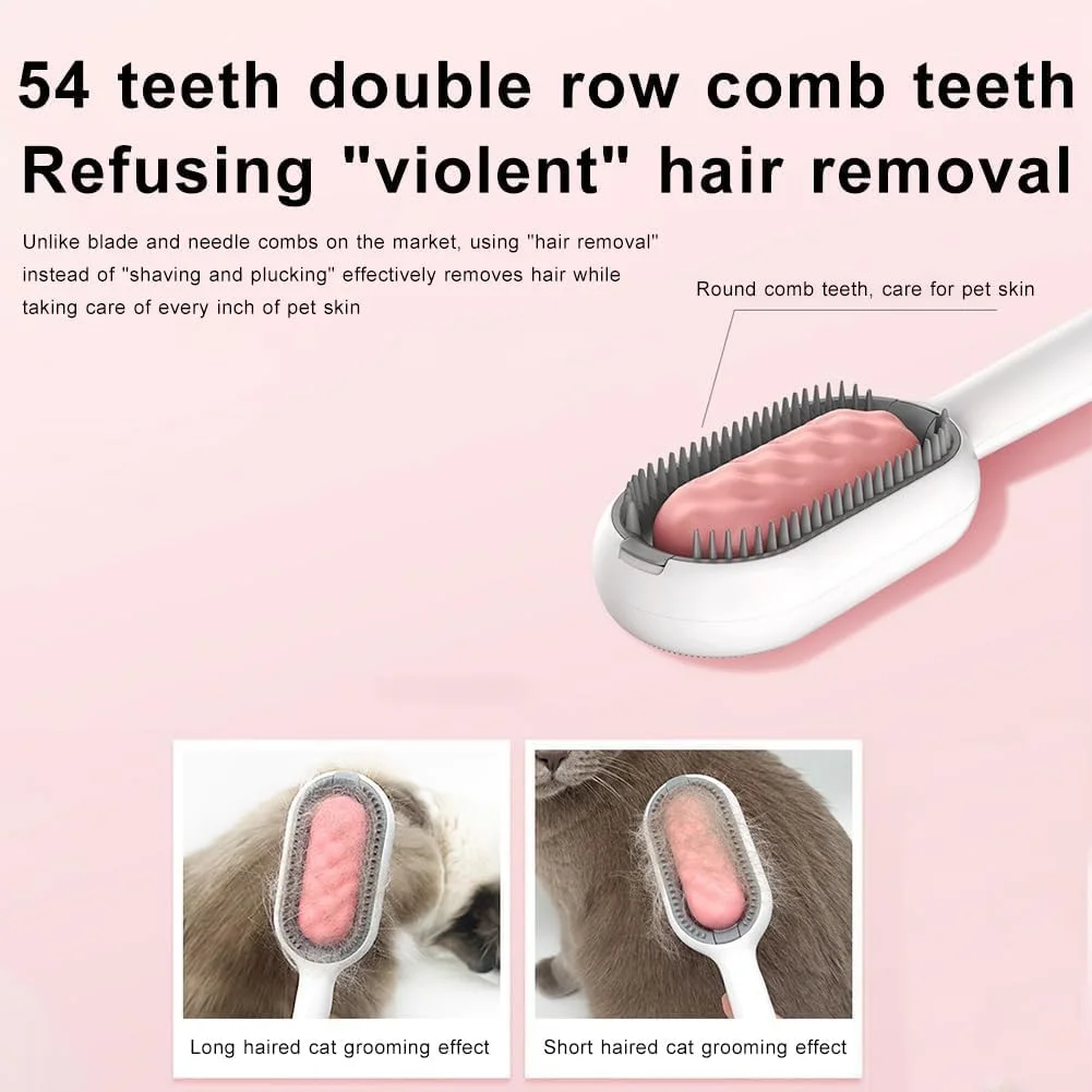 برس نظافت حیوانات خانگی یونیورسال 4 در 1 ZYTSHOP با مخزن ذخیره آب 20 میلی لیتری، برس نظافت حیوانات خانگی برای ماساژ گربه و سگ و از بین بردن موهای شل و گره خورده