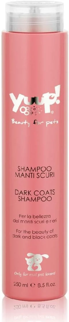 شامپو احیا کننده و براق کننده مو سگ YUUP! ایتالیا برای سگ های با پوشش مشکی، قرمز و تیره، ترکیب گیاهی انار و مو برای درخشش لوکس و رایحه تمیز و تازه