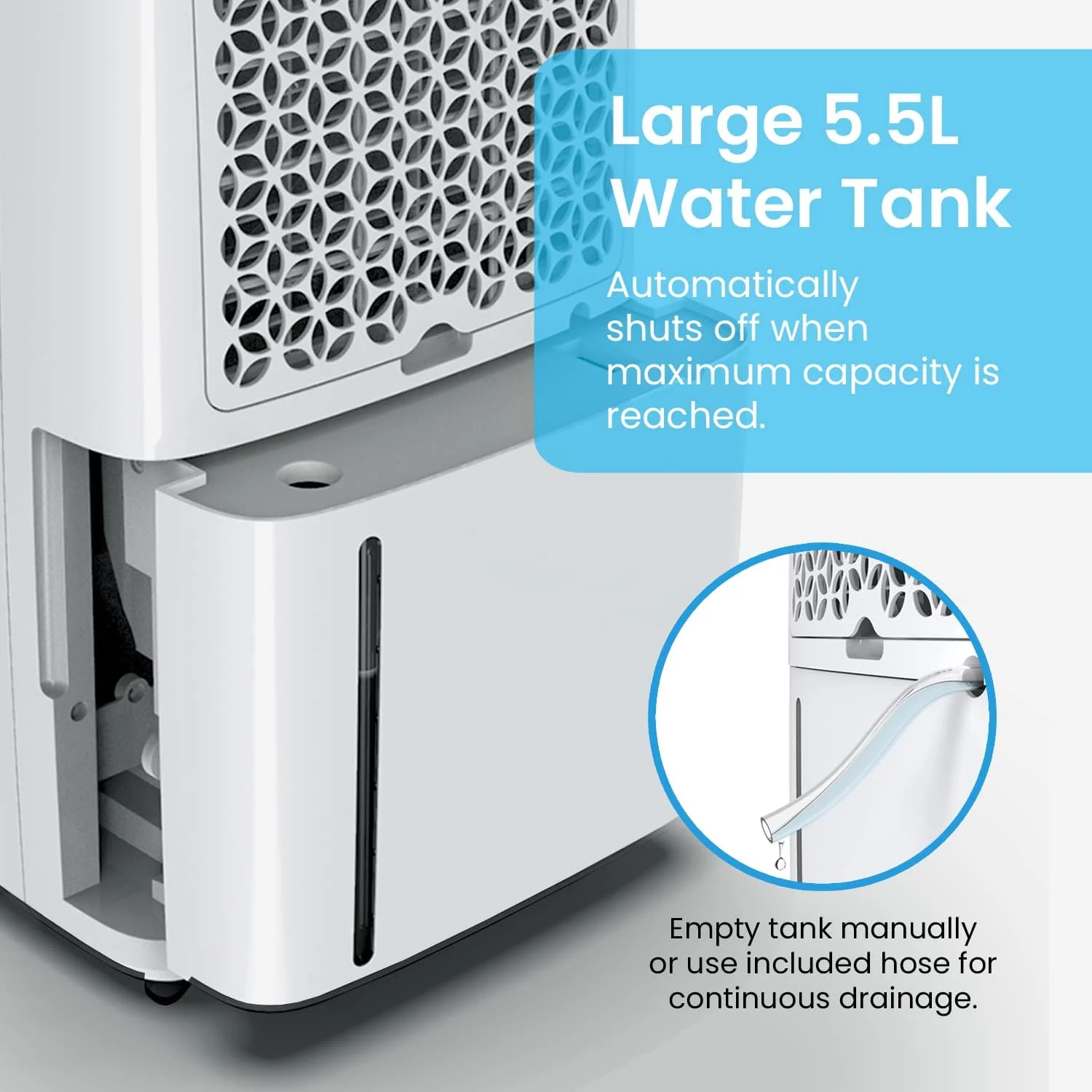 دستگاه رطوبت گیر ۲۰ لیتری Pro Breeze - رطوبت گیر کمپرسوری، تخلیه مداوم، تایمر ۲۴ ساعته و یخ زدایی خودکار، از بین برنده کپک و جذب کننده رطوبت برای خانه و حمام، سفید دستگاه رطوبت گیر ۲۰ لیتری Pro Breeze - رطوبت گیر کمپرسوری، تخلیه مداوم، تایمر ۲۴ ساعته و یخ زدایی خودکار، از بین برنده کپک و جذب کننده رطوبت برای خانه و حمام، سفید