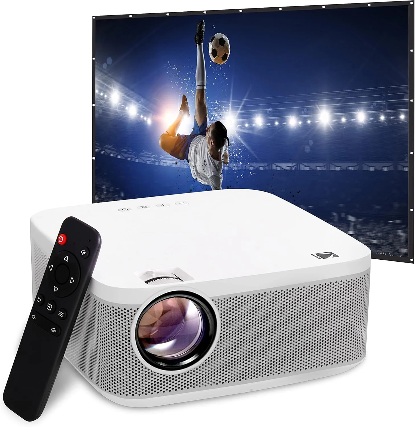 کیت پروژکتور چندرسانهای فول اچدی KODAK FLIK X10 | سیستم سینمای خانگی قابل حمل کوچک و جمعوجور 1080p با صفحه نمایش 100 اینچی، ریموت کنترل، پایه سهپایه، کابل HDMI، قلاب و کیف حمل کیت پروژکتور چندرسانهای فول اچدی KODAK FLIK X10 | سیستم سینمای خانگی قابل حمل کوچک و جمعوجور 1080p با صفحه نمایش 100 اینچی، ریموت کنترل، پایه سهپایه، کابل HDMI، قلاب و کیف حمل