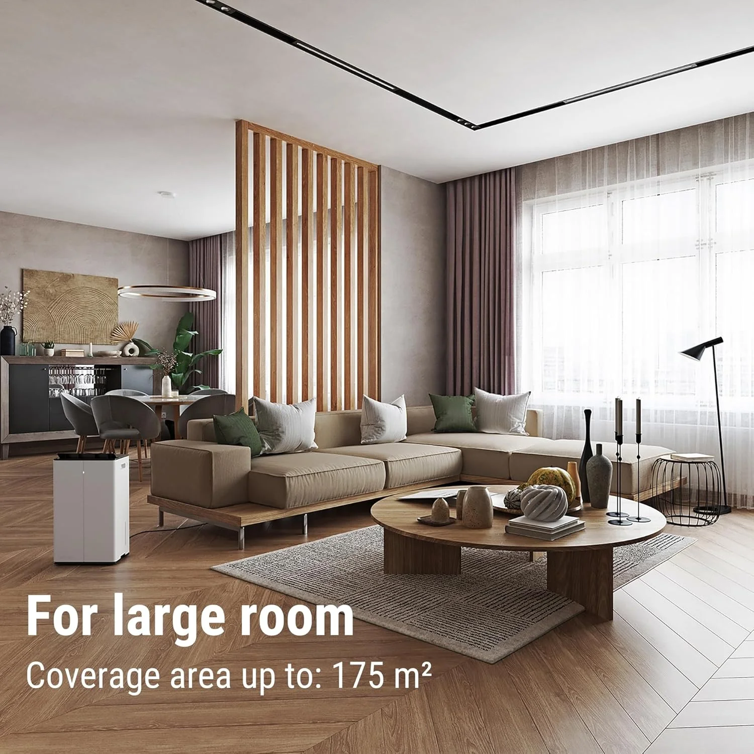 دستگاه رطوبت گیر و تصفیه کننده هوا استادلر فرم لوکاس پرو، عملکرد رطوبت زدایی 50 لیتر در 24 ساعت، برای اتاق های بزرگ تا 175 متر مربع، زیرزمین، حالت تصفیه هوا، فیلتر HEPA، وای فای، بی صدا، الکتریکی