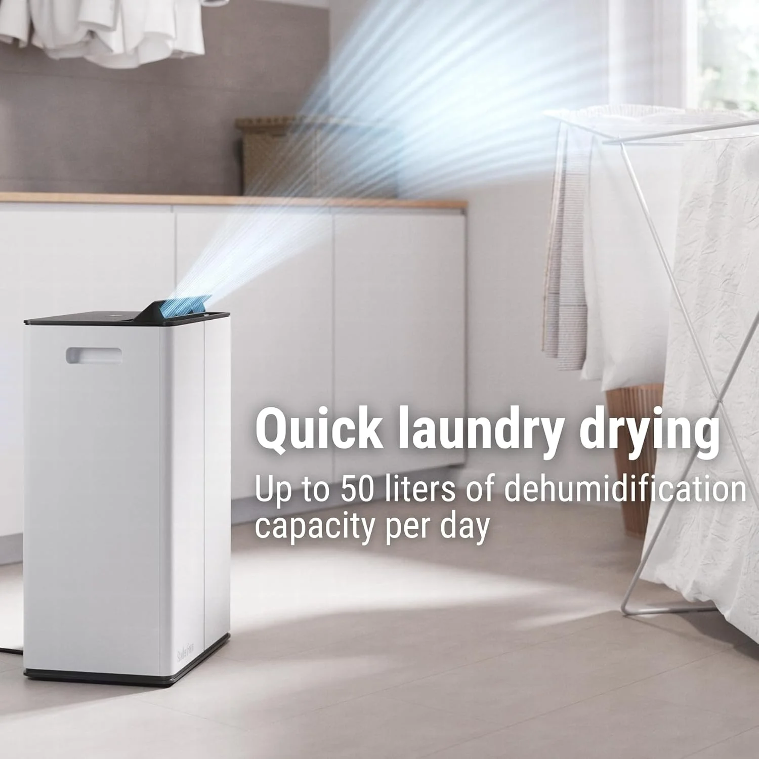 دستگاه رطوبت گیر و تصفیه کننده هوا استادلر فرم لوکاس پرو، عملکرد رطوبت زدایی 50 لیتر در 24 ساعت، برای اتاق های بزرگ تا 175 متر مربع، زیرزمین، حالت تصفیه هوا، فیلتر HEPA، وای فای، بی صدا، الکتریکی