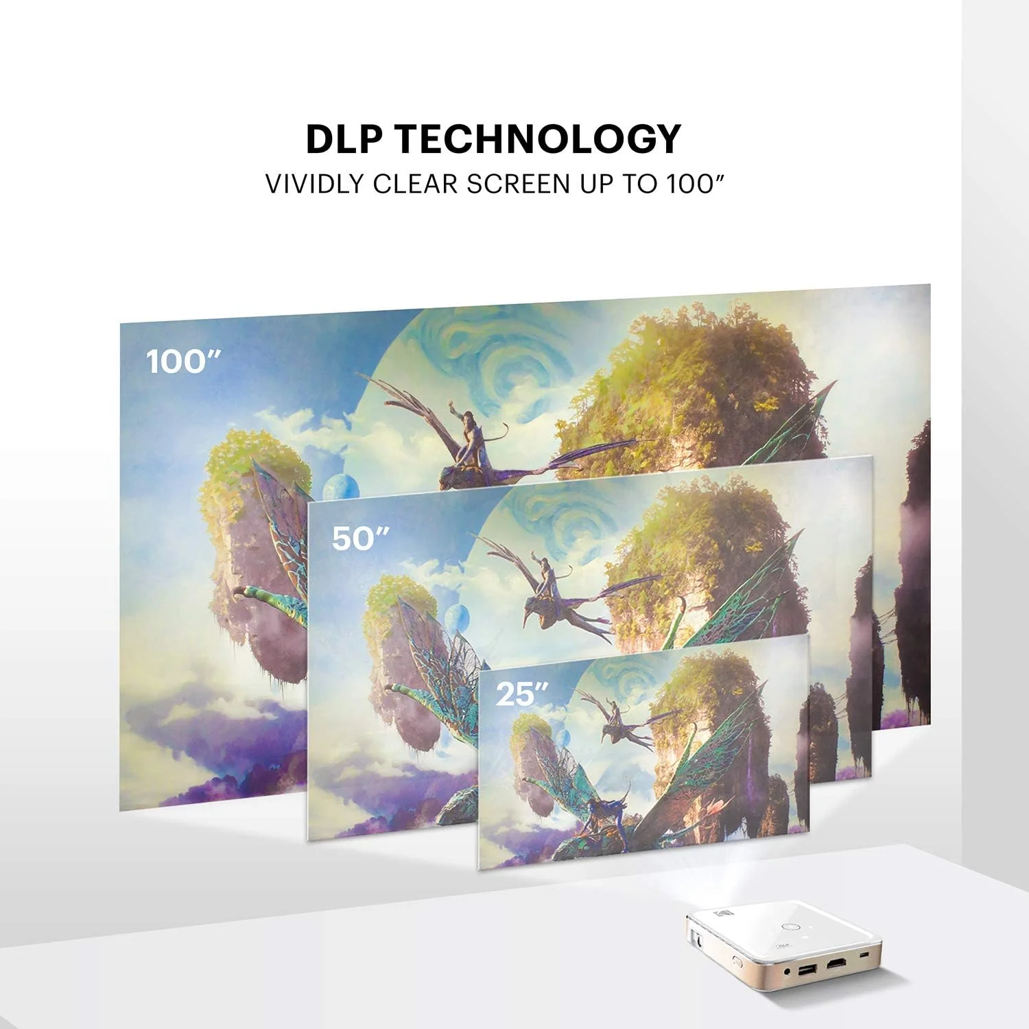 پروژکتور جیبی فوق العاده کوچک KODAK | پروژکتور پیکو قابل شارژ HD LED DLP - صفحه نمایش 100 اینچی - شامل کیف نرم پروژکتور جیبی فوق العاده کوچک KODAK | پروژکتور پیکو قابل شارژ HD LED DLP - صفحه نمایش 100 اینچی - شامل کیف نرم