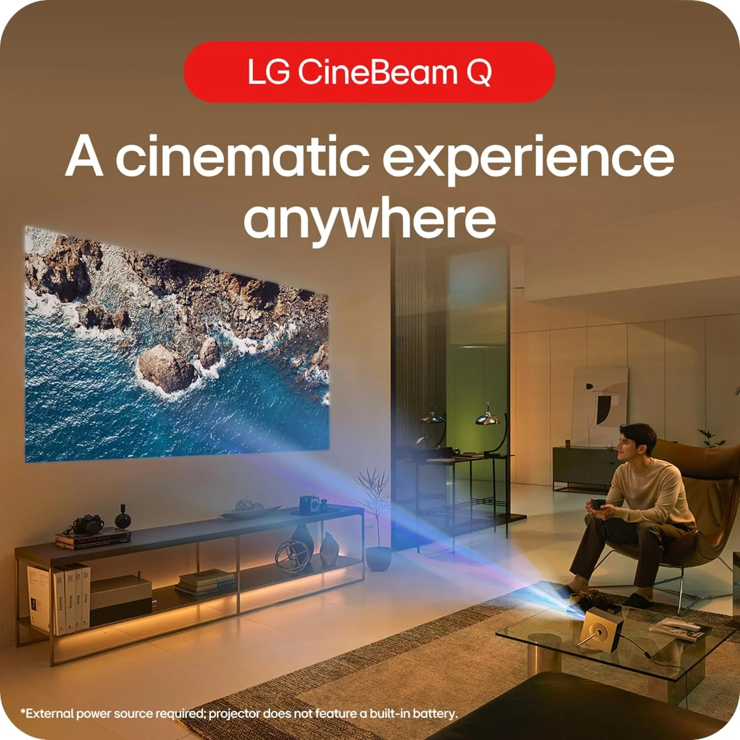 پروژکتور هوشمند قابل حمل 4K الجی CineBeam Q HU710PB با تنظیم خودکار صفحه نمایش، فوکوس خودکار، لیزر RGB، تا 154% DCI-P3 پروژکتور هوشمند قابل حمل 4K الجی CineBeam Q HU710PB با تنظیم خودکار صفحه نمایش، فوکوس خودکار، لیزر RGB، تا 154% DCI-P3