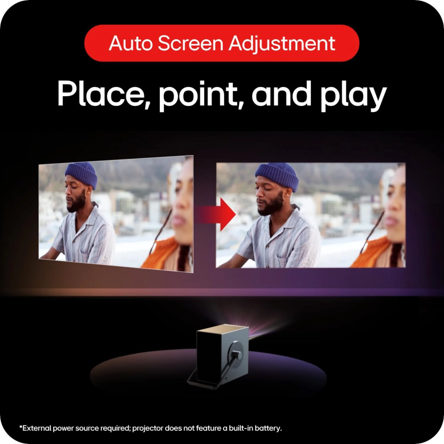 پروژکتور هوشمند قابل حمل 4K الجی CineBeam Q HU710PB با تنظیم خودکار صفحه نمایش، فوکوس خودکار، لیزر RGB، تا 154% DCI-P3 پروژکتور هوشمند قابل حمل 4K الجی CineBeam Q HU710PB با تنظیم خودکار صفحه نمایش، فوکوس خودکار، لیزر RGB، تا 154% DCI-P3