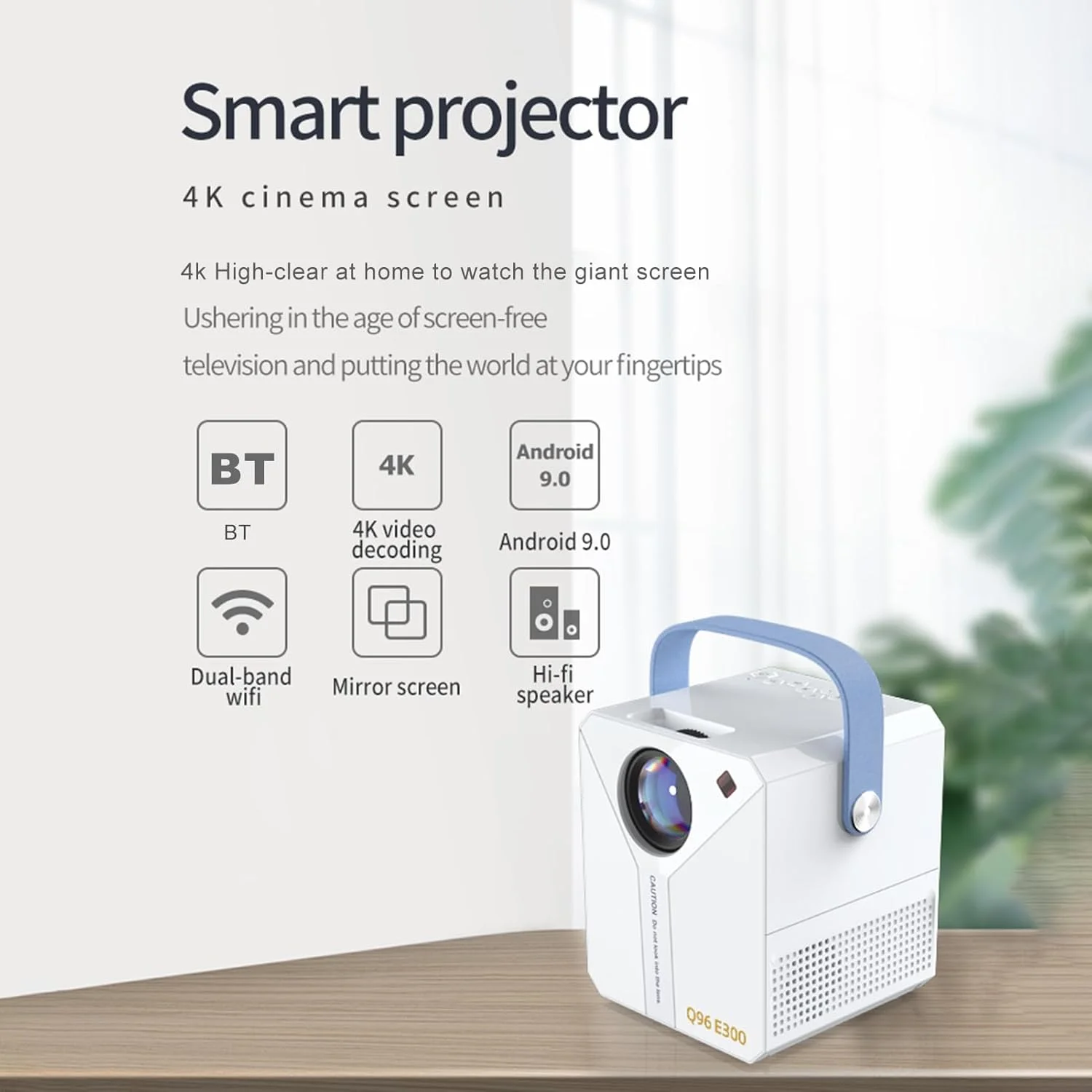 پروژکتور قابل حمل Labymos اندروید 9.0 با تجربه صفحه نمایش بزرگ و وضوح بالا و بلندگوی Hi-Fi - پروژکتور خود را به یک مرکز سرگرمی هوشمند تبدیل کنید