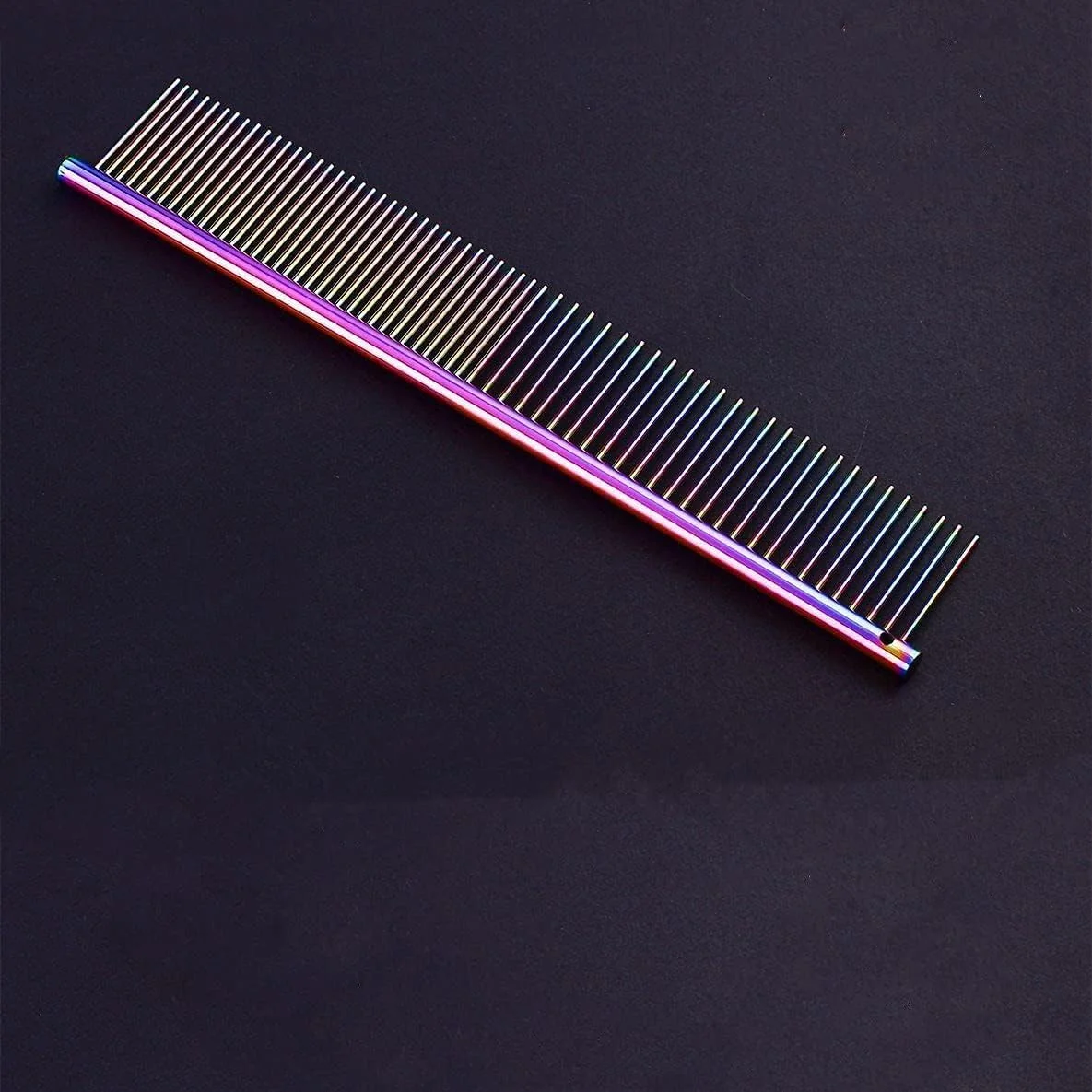 شانه حیوانات خانگی WVRLY، یک عدد، شانه سگ از جنس استیل ضد زنگ، شانه فلزی سگ و گربه، ابزار رفع گره و آراستگی حیوانات خانگی برای حیوانات کوچک، بزرگ و متوسط، گربه ها و اسب ها