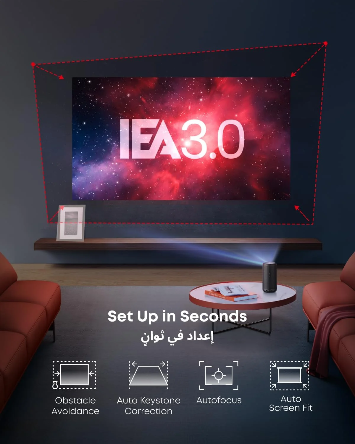 پروژکتور مینی NEBULA Capsule 3 با کیفیت 1080p، پروژکتور هوشمند قابل حمل 200 انسی لومن با Google TV رسمی، Netflix داخلی، Dolby Digital، تصویر 120 اینچی، باتری داخلی با 2.5 ساعت پخش پروژکتور مینی NEBULA Capsule 3 با کیفیت 1080p، پروژکتور هوشمند قابل حمل 200 انسی لومن با Google TV رسمی، Netflix داخلی، Dolby Digital، تصویر 120 اینچی، باتری داخلی با 2.5 ساعت پخش