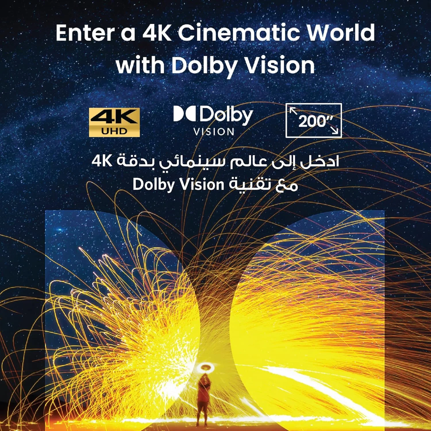 پروژکتور 4K انکر NEBULA Cosmos 4K SE Laser+LED Dolby Vision، پروژکتور 4K با روشنایی بالای 1800 انسی لومن، صفحه نمایش بزرگ 200 اینچی، کیفیت تصویر بهبود یافته، Google TV، پروژکتور قابل حمل با دستگیره پروژکتور 4K انکر NEBULA Cosmos 4K SE Laser+LED Dolby Vision، پروژکتور 4K با روشنایی بالای 1800 انسی لومن، صفحه نمایش بزرگ 200 اینچی، کیفیت تصویر بهبود یافته، Google TV، پروژکتور قابل حمل با دستگیره