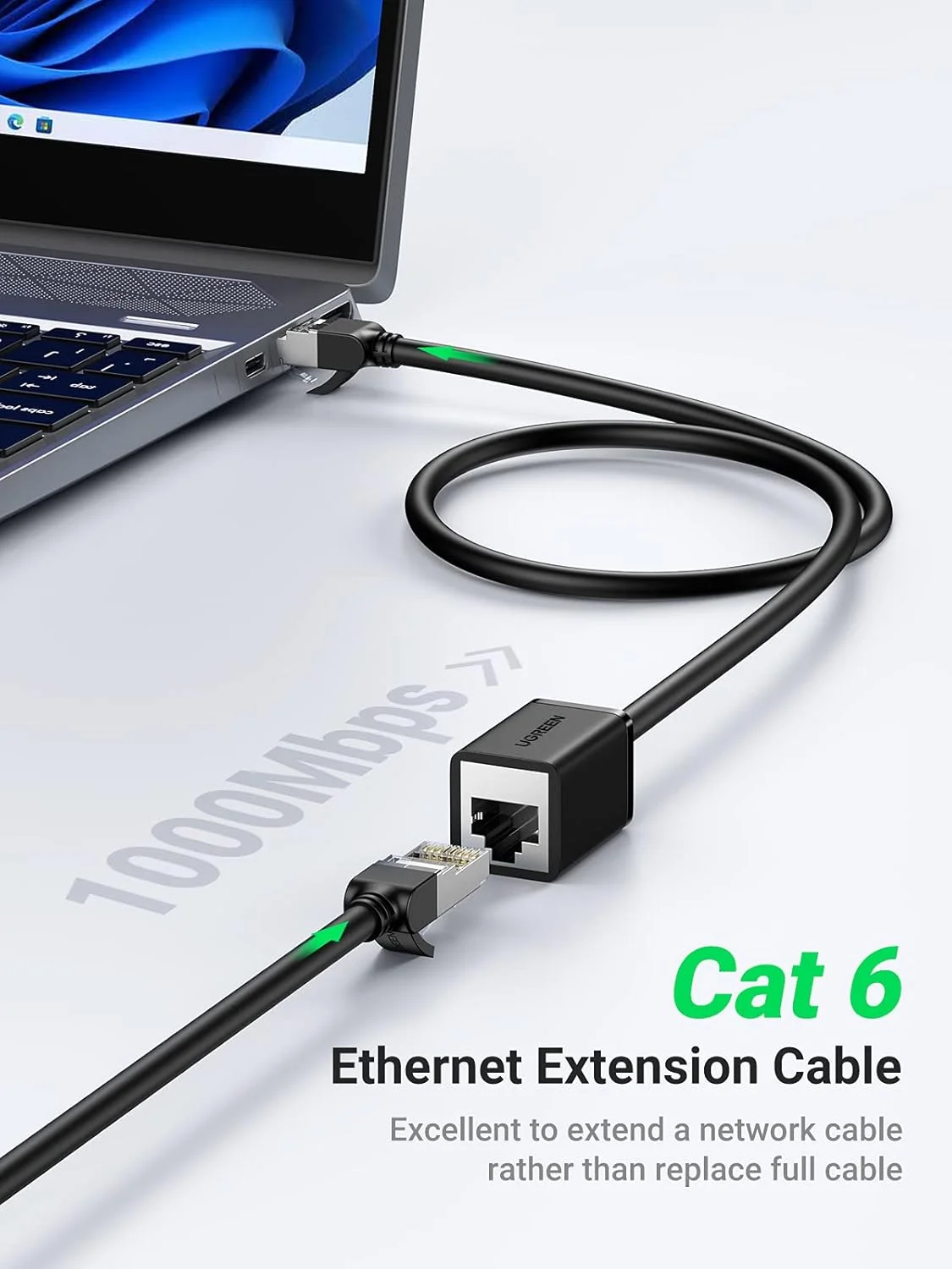 کابل افزایش طول اترنت UGREEN، کابل نر به ماده Cat6 RJ45، کانکتور پچ کورد شبکه شیلددار سازگار برای سوئیچ، مودم، پچ پنل، روتر، کامپیوتر، لپ تاپ، پرینتر شبکه (2 متری) کابل افزایش طول اترنت UGREEN، کابل نر به ماده Cat6 RJ45، کانکتور پچ کورد شبکه شیلددار سازگار برای سوئیچ، مودم، پچ پنل، روتر، کامپیوتر، لپ تاپ، پرینتر شبکه (2 متری)