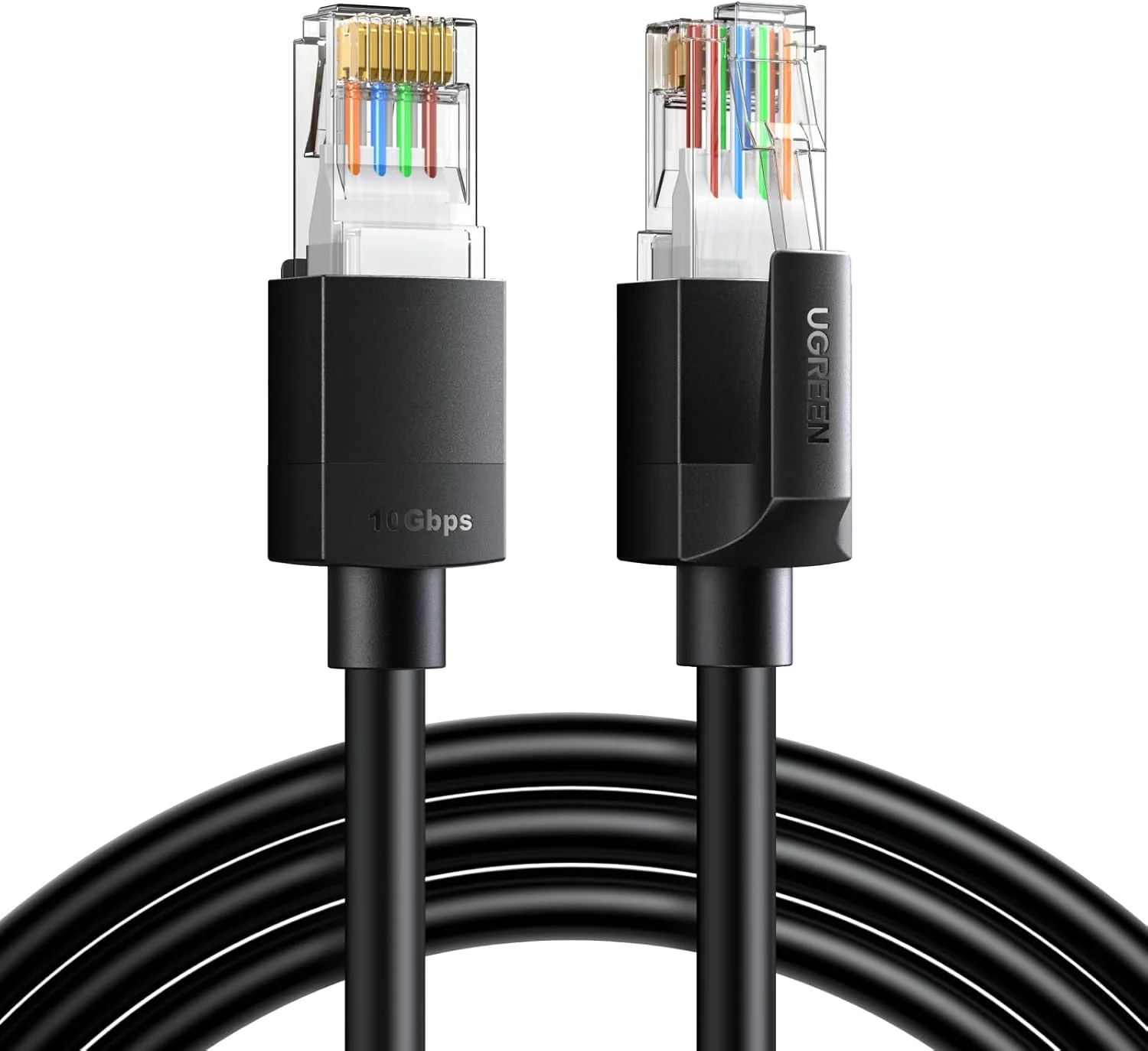 کابل اترنت UGREEN CAT 6a 2 متری UTP، کابل شبکه 10 گیگابیت بر ثانیه، سیم LAN پرسرعت، کانکتور RJ45 سازگار با روتر PS5 Xbox Smart TV Switch توسعه دهنده WiFi آداپتور اترنت