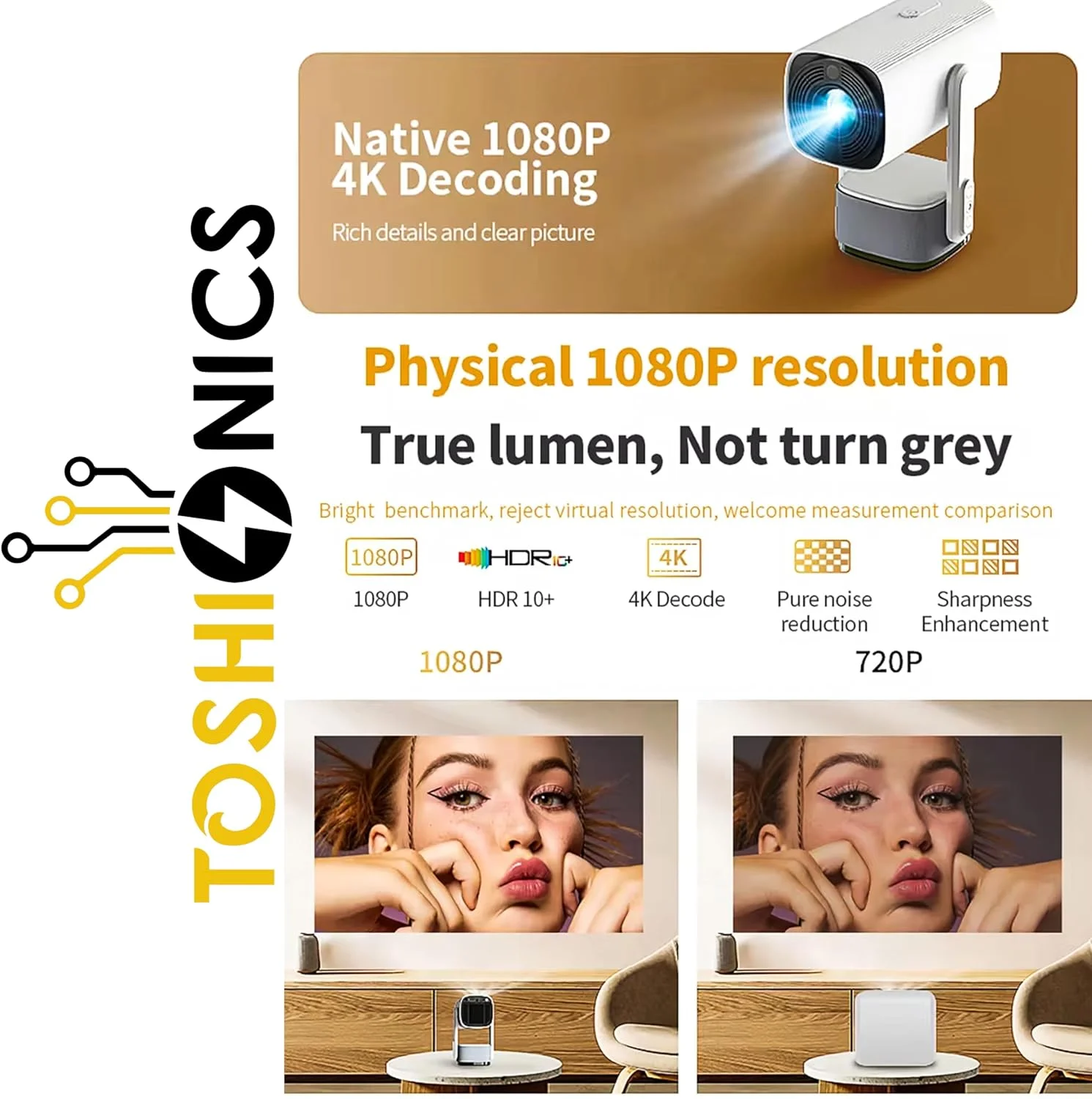 پروژکتور قابل حمل مینی سینمای شارژی توشیونیکس 5000 لومن HD پروژکتور هوشمند با صفحه نمایش 150 اینچی لامپ پروژکتور سینمای 4K صفحه نمایش چرخان 230 درجه پروژکشن تلفن همراه (HY400) پروژکتور قابل حمل مینی سینمای شارژی توشیونیکس 5000 لومن HD پروژکتور هوشمند با صفحه نمایش 150 اینچی لامپ پروژکتور سینمای 4K صفحه نمایش چرخان 230 درجه پروژکشن تلفن همراه (HY400)