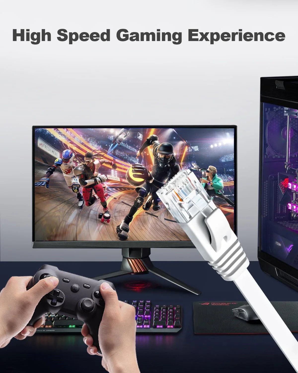 کابل اترنت یاهودی 1 متری بسته 6 عددی، کابل اترنت CAT6 گیگابیتی سرعت بالا 1000 مگابیت بر ثانیه برای 250 مگاهرتز بر ثانیه، کابل پچ شبکه LAN RJ45 محافظت شده 32AWG Cat 6 - برای رایانه شخصی، PS5، سوییچ، روتر، مودم، لپ تاپ (سفید) کابل اترنت یاهودی 1 متری بسته 6 عددی، کابل اترنت CAT6 گیگابیتی سرعت بالا 1000 مگابیت بر ثانیه برای 250 مگاهرتز بر ثانیه، کابل پچ شبکه LAN RJ45 محافظت شده 32AWG Cat 6 - برای رایانه شخصی، PS5، سوییچ، روتر، مودم، لپ تاپ (سفید)