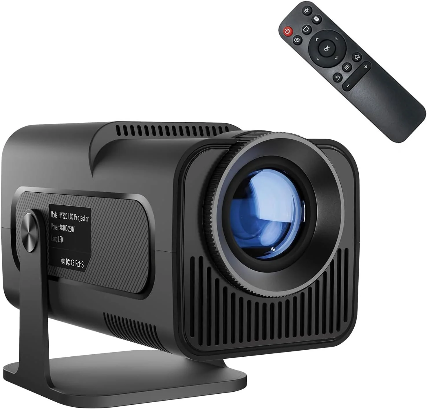 پروژکتور کوچک قابل حمل با قابلیت تنظیم خودکار زاویه TECHVIDA HY320، پروژکتور هوشمند 4K FHD 1080P با پشتیبانی از 10000 لومن با WiFi 6، BT 5.0، چرخش 180 درجه، دارای اندروید 11.0 پروژکتور کوچک قابل حمل با قابلیت تنظیم خودکار زاویه TECHVIDA HY320، پروژکتور هوشمند 4K FHD 1080P با پشتیبانی از 10000 لومن با WiFi 6، BT 5.0، چرخش 180 درجه، دارای اندروید 11.0