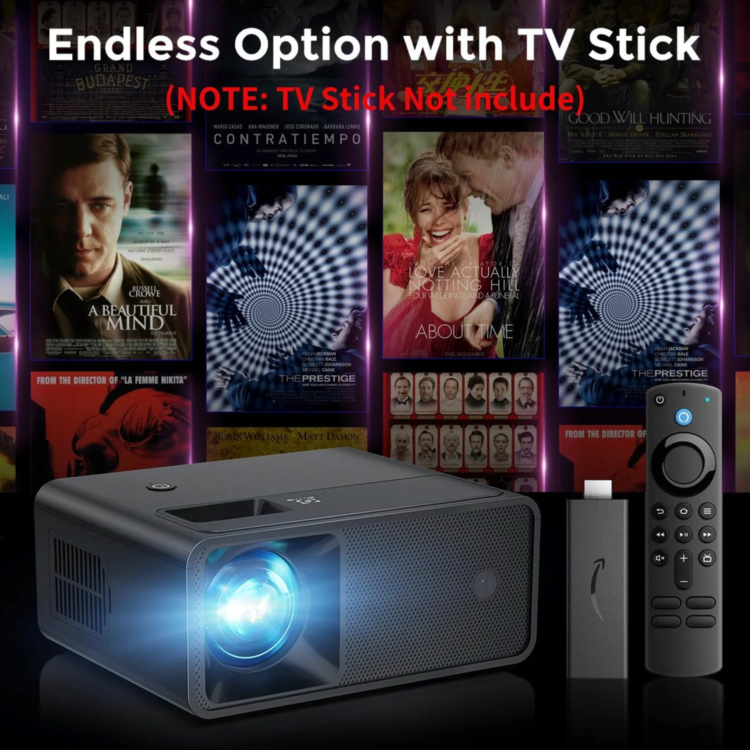 پروژکتور مینی SPNOR، پروژکتور ویدئویی با پشتیبانی از Full HD 1080P ارتقا یافته 2025، پروژکتور فیلم کوچک قابل حمل، سازگار با iOS/Android/Windows/TV Stick/Box/USB/HDMI پروژکتور مینی SPNOR، پروژکتور ویدئویی با پشتیبانی از Full HD 1080P ارتقا یافته 2025، پروژکتور فیلم کوچک قابل حمل، سازگار با iOS/Android/Windows/TV Stick/Box/USB/HDMI