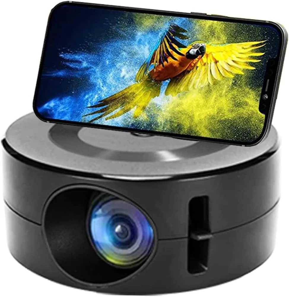 پروژکتور سیمی هوشمند STAYOUNG 1080 - مینی پروژکتور 1080P با پشتیبانی از 240 اینچ، روشنایی بالا LED، سازگار با تلفن هوشمند/استیک تلویزیون/PS4/PC/لپ تاپ (مشکی)