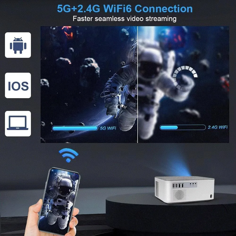 پروژکتور مینی TD92Pro فول اچ دی 1080P وای فای 5G اندروید 4K قابل حمل TD92 Pro برای سینمای خانگی فیلم های سه بعدی پروژکتور مینی TD92Pro فول اچ دی 1080P وای فای 5G اندروید 4K قابل حمل TD92 Pro برای سینمای خانگی فیلم های سه بعدی