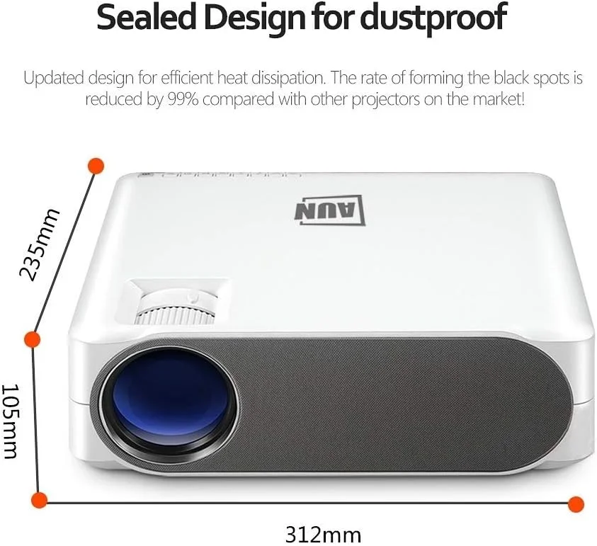 پروژکتورهای ویدئویی Tangyongjiao AKEY6 5.8 اینچی 5500 لومن 1920x1080P پروژکتور LED قابل حمل HD با کنترل از راه دور، پشتیبانی از USB/SD Card/AV/VGA / RJ45 پروژکتورهای ویدئویی Tangyongjiao AKEY6 5.8 اینچی 5500 لومن 1920x1080P پروژکتور LED قابل حمل HD با کنترل از راه دور، پشتیبانی از USB/SD Card/AV/VGA / RJ45