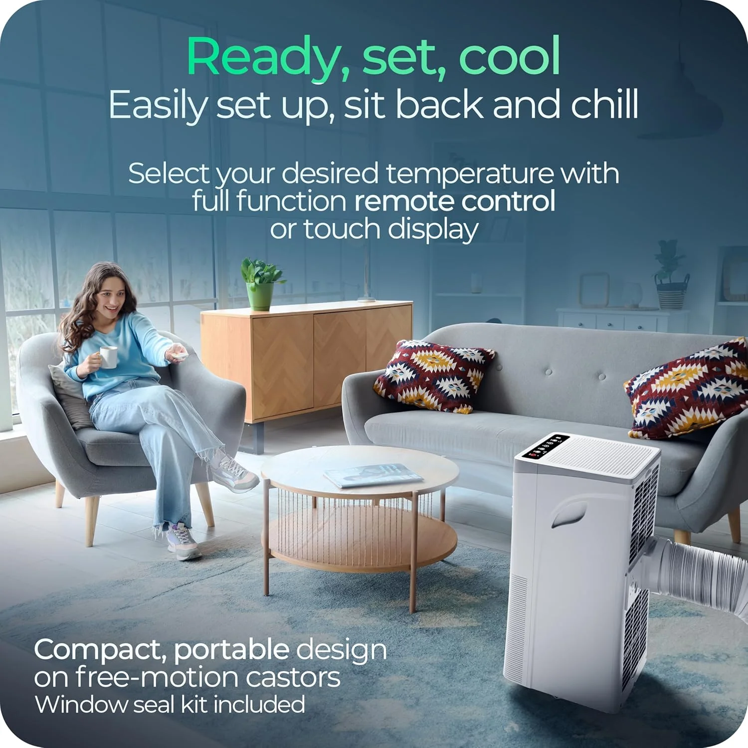 دستگاه تهویه مطبوع قابل حمل 3 در 1 Avalla S-200؛ رطوبت گیر 24 لیتری، پوشش بزرگ 88 متر مکعب برای چند اتاق، کلاس صنعتی 2600 وات 9000BTU دستگاه تهویه مطبوع قابل حمل 3 در 1 Avalla S-200؛ رطوبت گیر 24 لیتری، پوشش بزرگ 88 متر مکعب برای چند اتاق، کلاس صنعتی 2600 وات 9000BTU