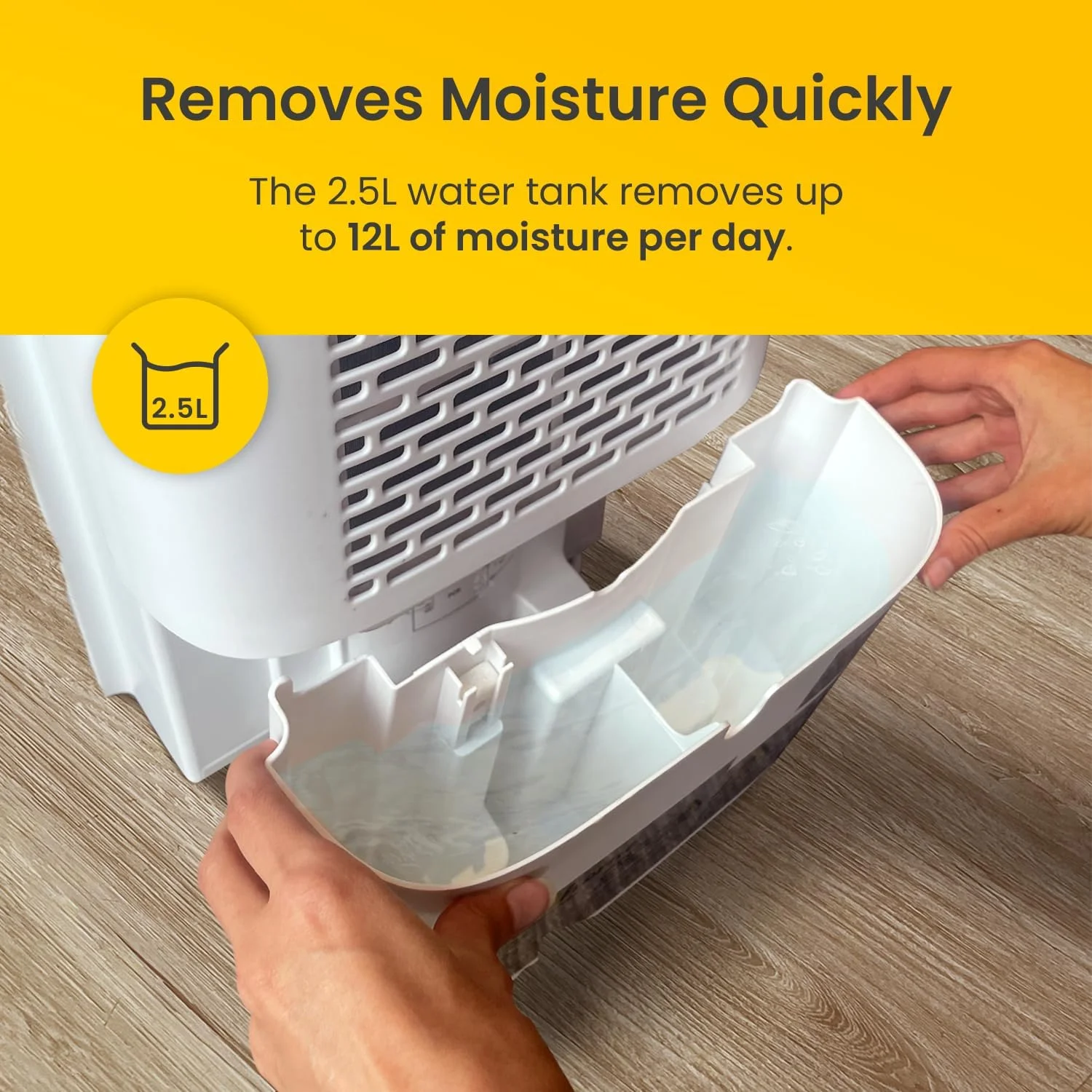 دستگاه رطوبت گیر ۱۲ لیتری Cosi Home با سنسور و نمایشگر رطوبت اتوماتیک، مخزن آب ۲.۵ لیتری برای رفع رطوبت، کپک و تراکم - از بین برنده رطوبت برای خانه، آشپزخانه، حمام، دفتر، گاراژ دستگاه رطوبت گیر ۱۲ لیتری Cosi Home با سنسور و نمایشگر رطوبت اتوماتیک، مخزن آب ۲.۵ لیتری برای رفع رطوبت، کپک و تراکم - از بین برنده رطوبت برای خانه، آشپزخانه، حمام، دفتر، گاراژ