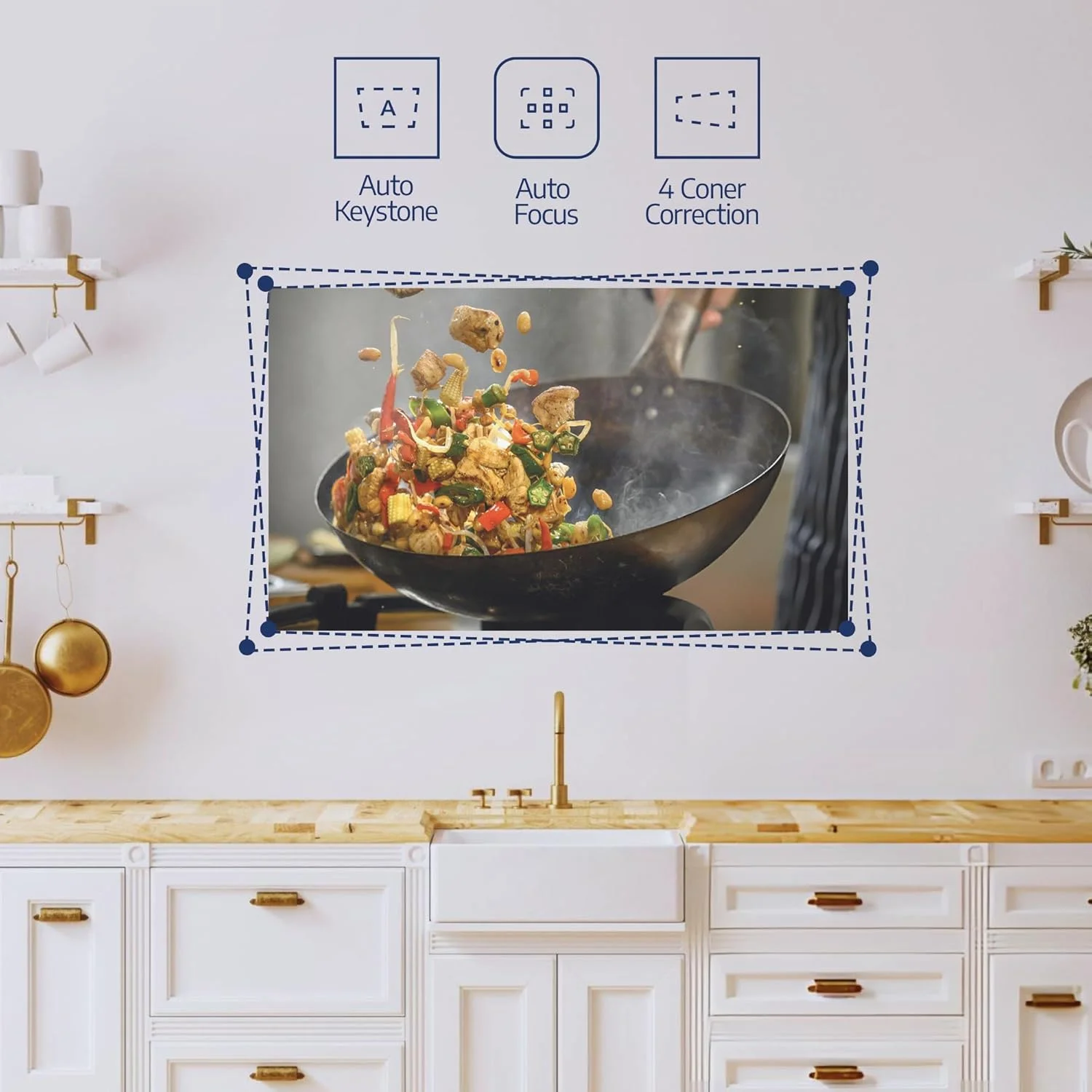 پروژکتور ویدئویی سینمای خانگی فیلیپس NeoPix 130، تصحیح پیشرفته تصویر، Full HD 720p، منبع نور LED پیشرفته، حالت آینه Wi-Fi، صدای استریو، سیستم عامل متصل، سفید پروژکتور ویدئویی سینمای خانگی فیلیپس NeoPix 130، تصحیح پیشرفته تصویر، Full HD 720p، منبع نور LED پیشرفته، حالت آینه Wi-Fi، صدای استریو، سیستم عامل متصل، سفید